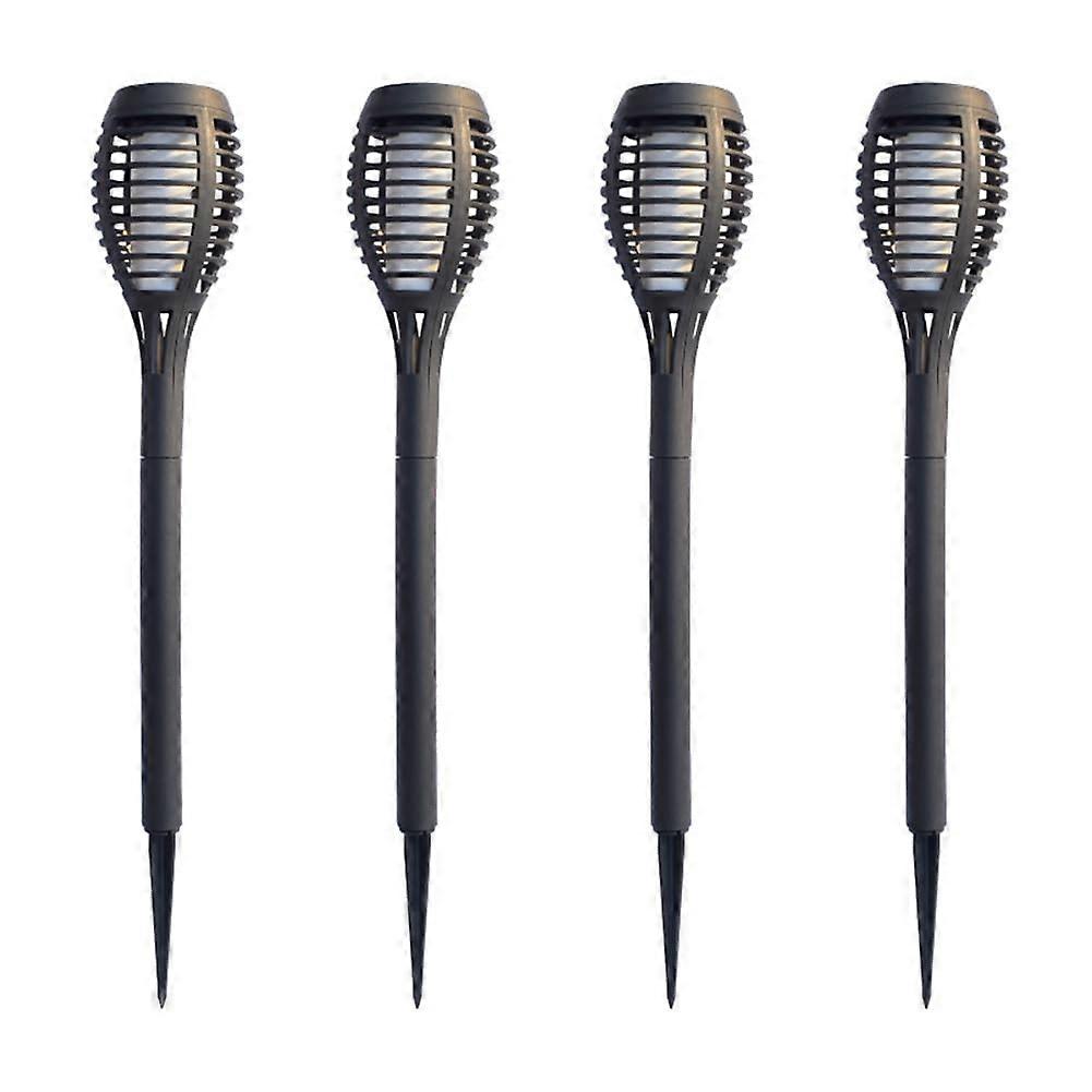 Solar Torch Lights 4 Pack 12 LED Outdoor Waterproof Flame Torch Garden Decor Easy Install Easy To Use