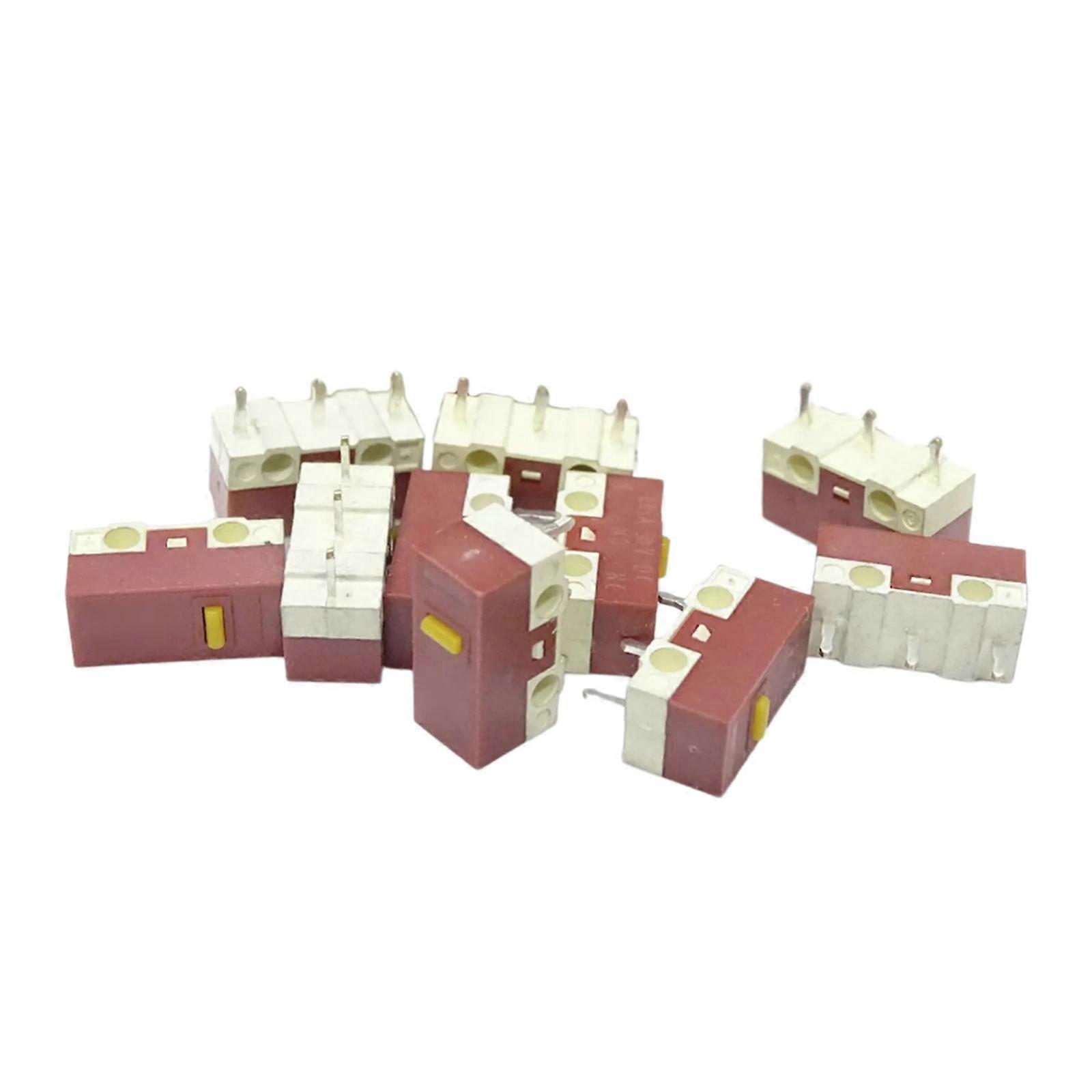  Noiseless Mouse Microswitch Precise Operating Microswitches for Gamers and Office Workers Multicolor