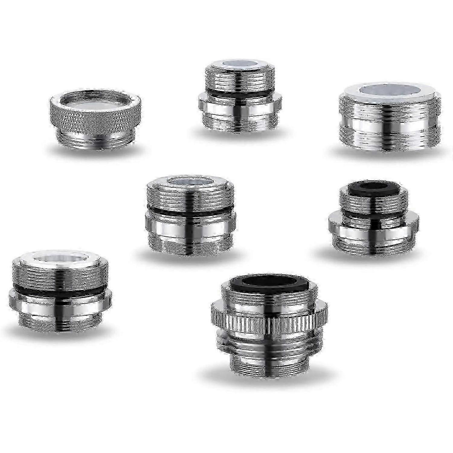 7Pcs Multiple Size Tap Hose Adapters Solid Brass Fit Removable Sink Aerators