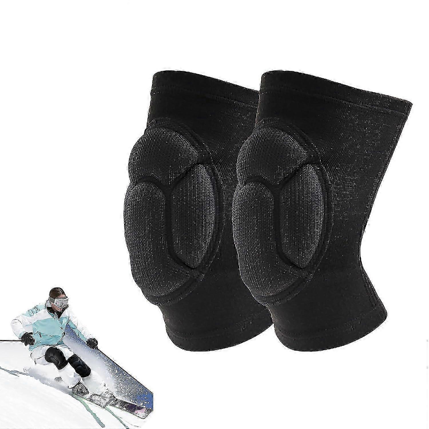 Ski Protective Knee Pads, Thickened Sponge Snowboard Knee Protector Collision hk
