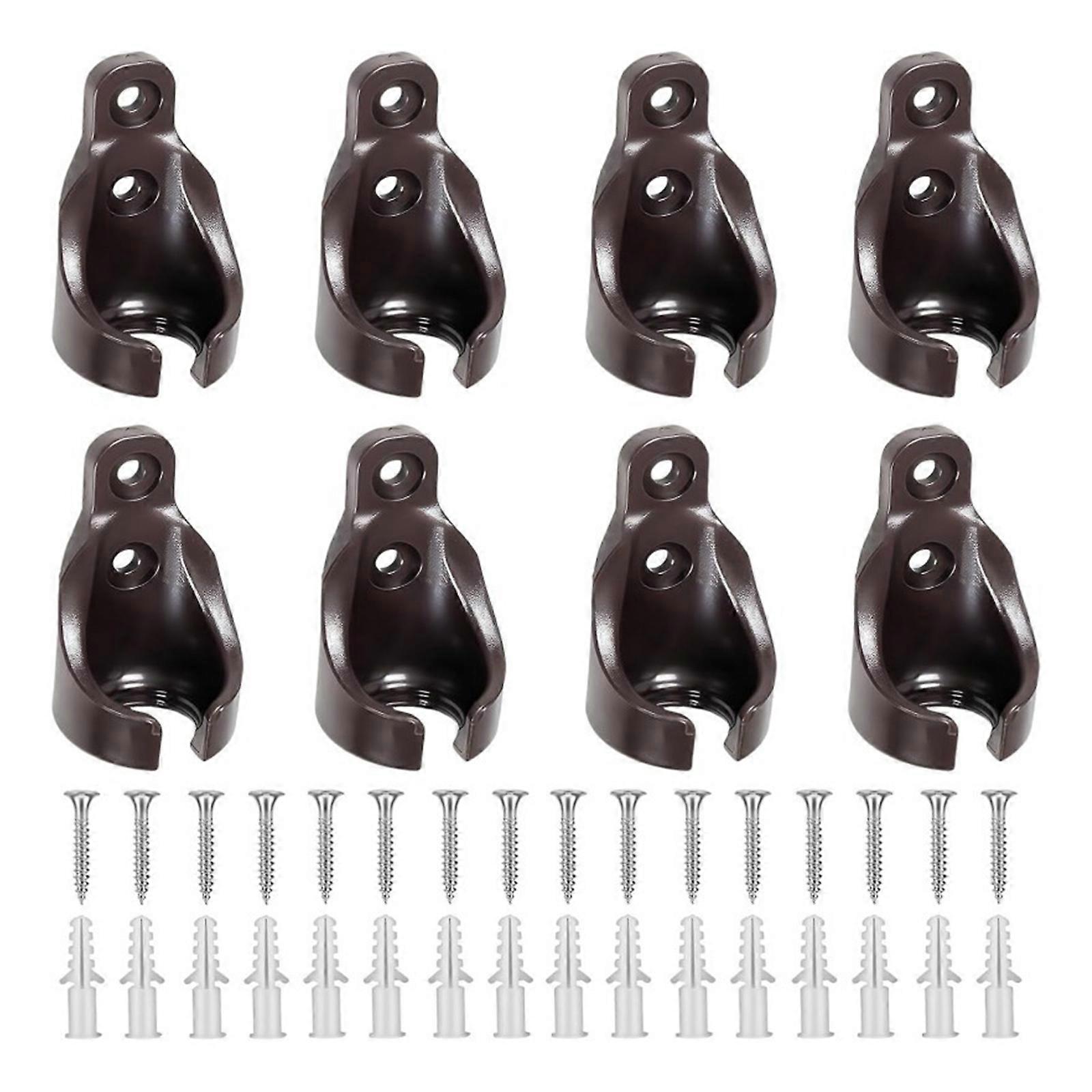 8Pcs Bungee Ball Receivers Brackets with Screws Universal Blind Bungee Cord Replacement Parts Weather Resistance Multicolor