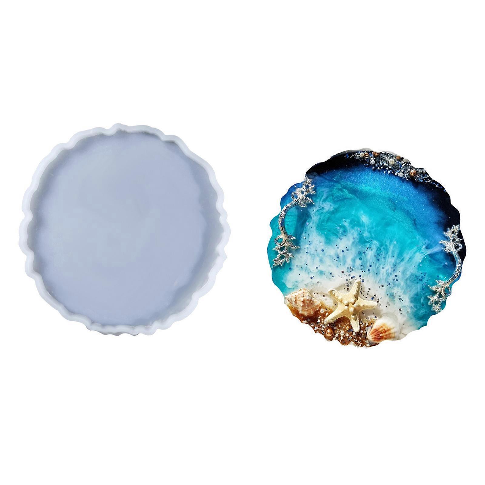 Easy to Use Silicone Mold Creating Decorative Round Trays Moulds with Unique Irregular Designs Suitable for Gifting Multicolor