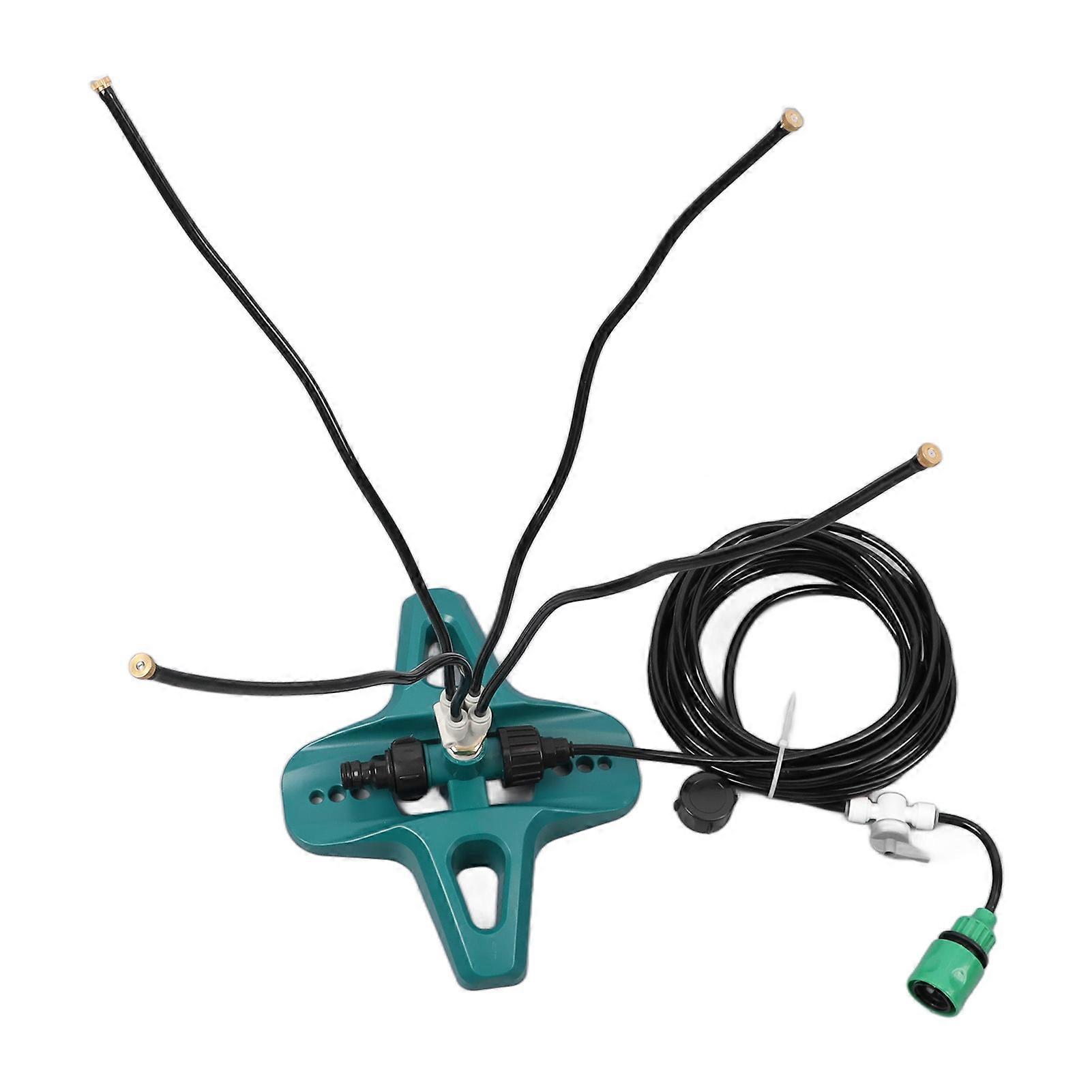 Standing Misting Cooling System 8 Meter Line Thread Standing Misters for Backyard Pool Pet Cooling