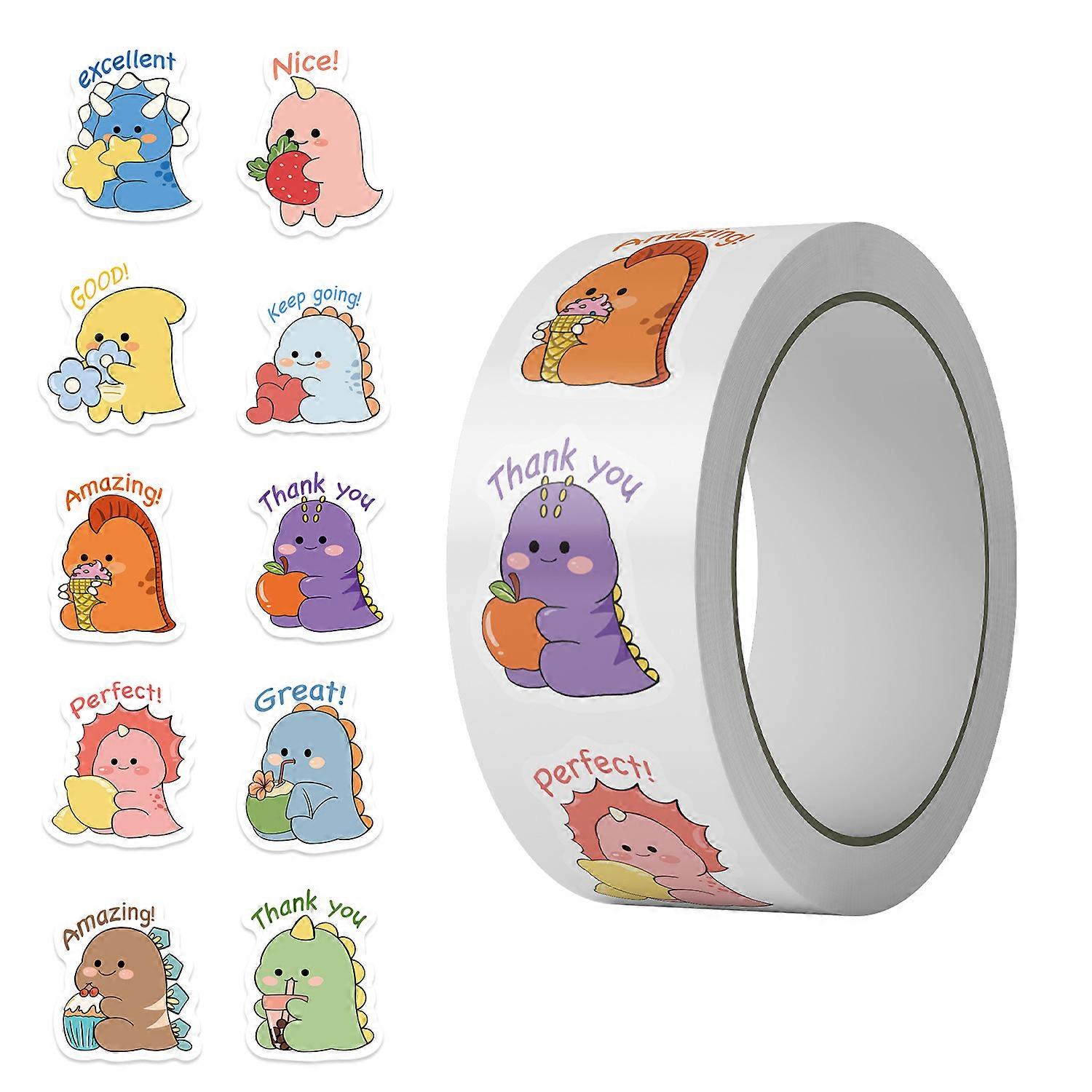 500 sheets/rolls of washi tape featuring dinosaurs, reward items, journaling materials, and envelope decorations.