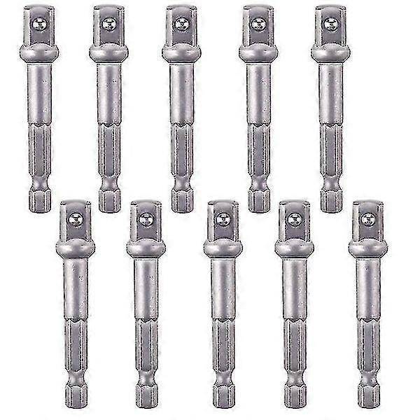 10 pcs Socket Adapter 1/4 inch Hex Extension For Screwdriver 3/8 inch Bit Adapter