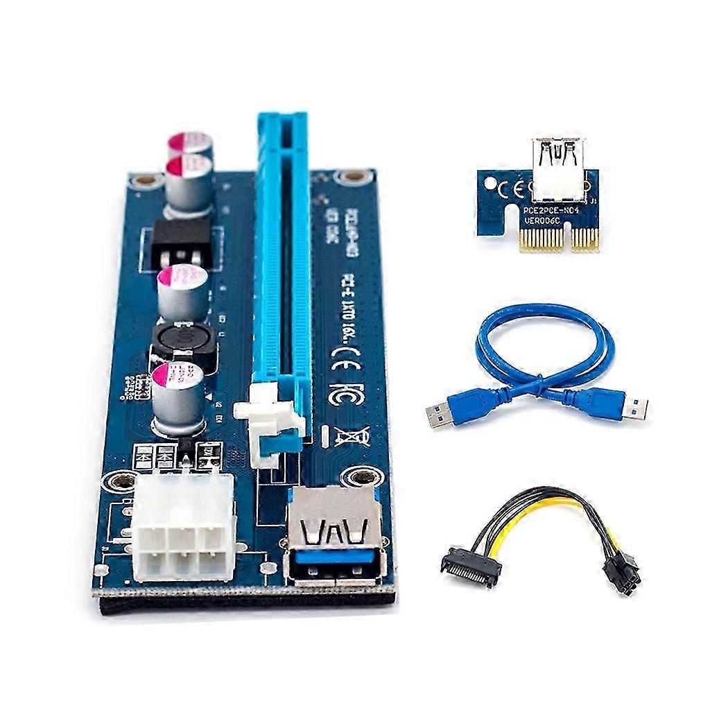 Full Speed GPU Adapter with Antijam PCI 1X Extender Riser Cable 60cm for Miner