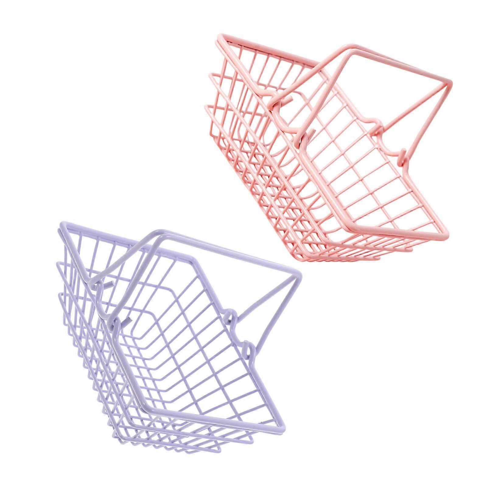 Children's Shopping Basket Mini Storage Basket for 2Pcs