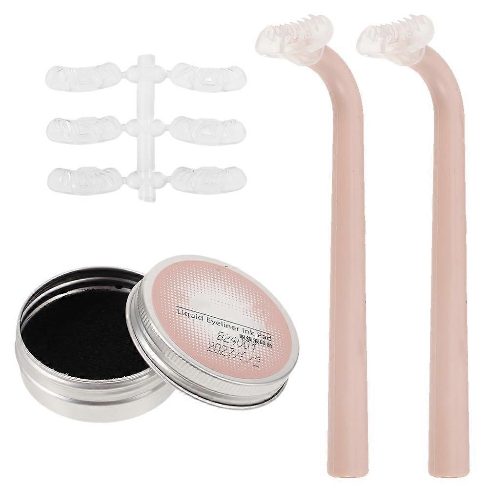 Makeup Tool Eyelash Stamp for Lower Eyelashes with 1Set Pink