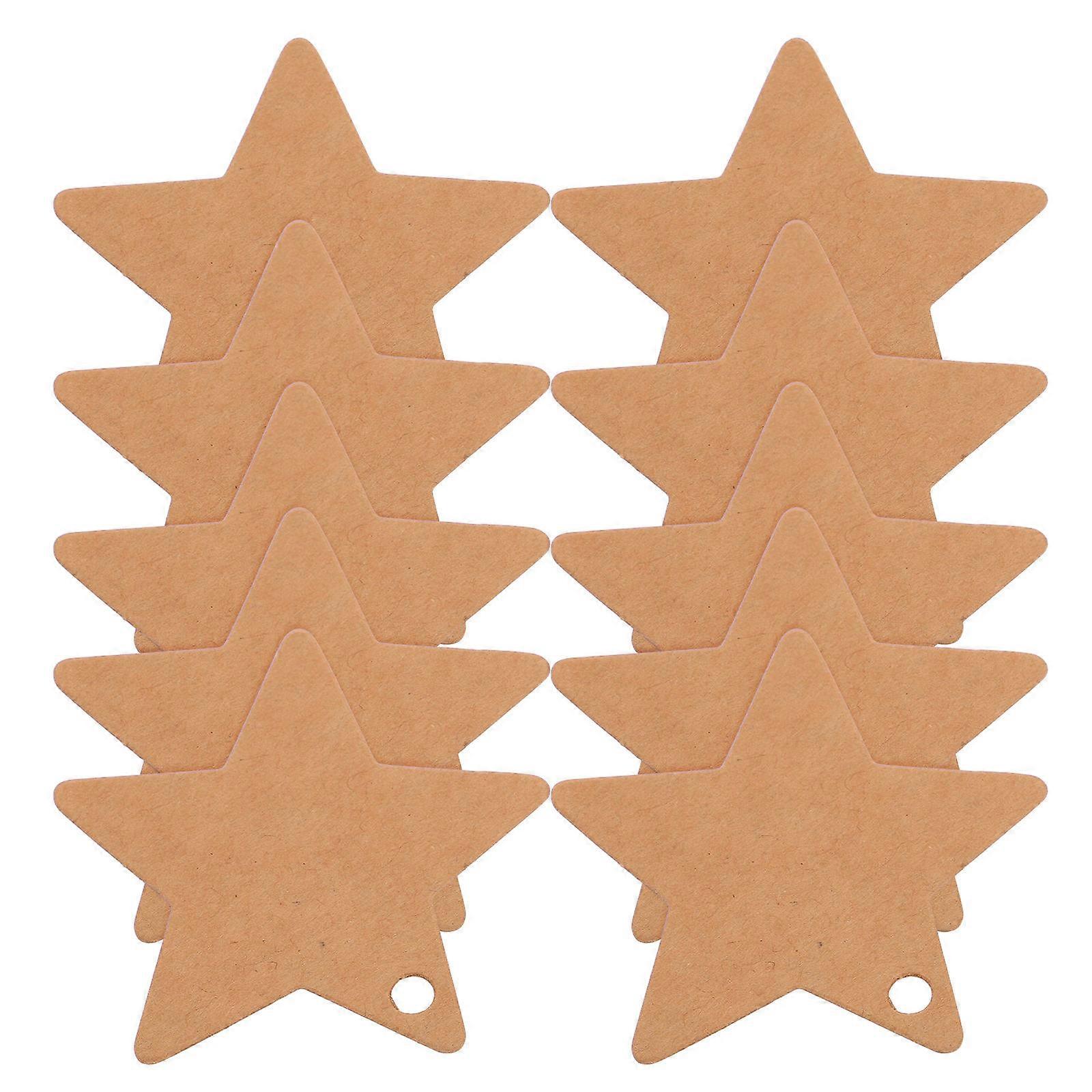 Handmade Star Shaped Tags for Wedding Kraft Paper 100Pcs Present Labels