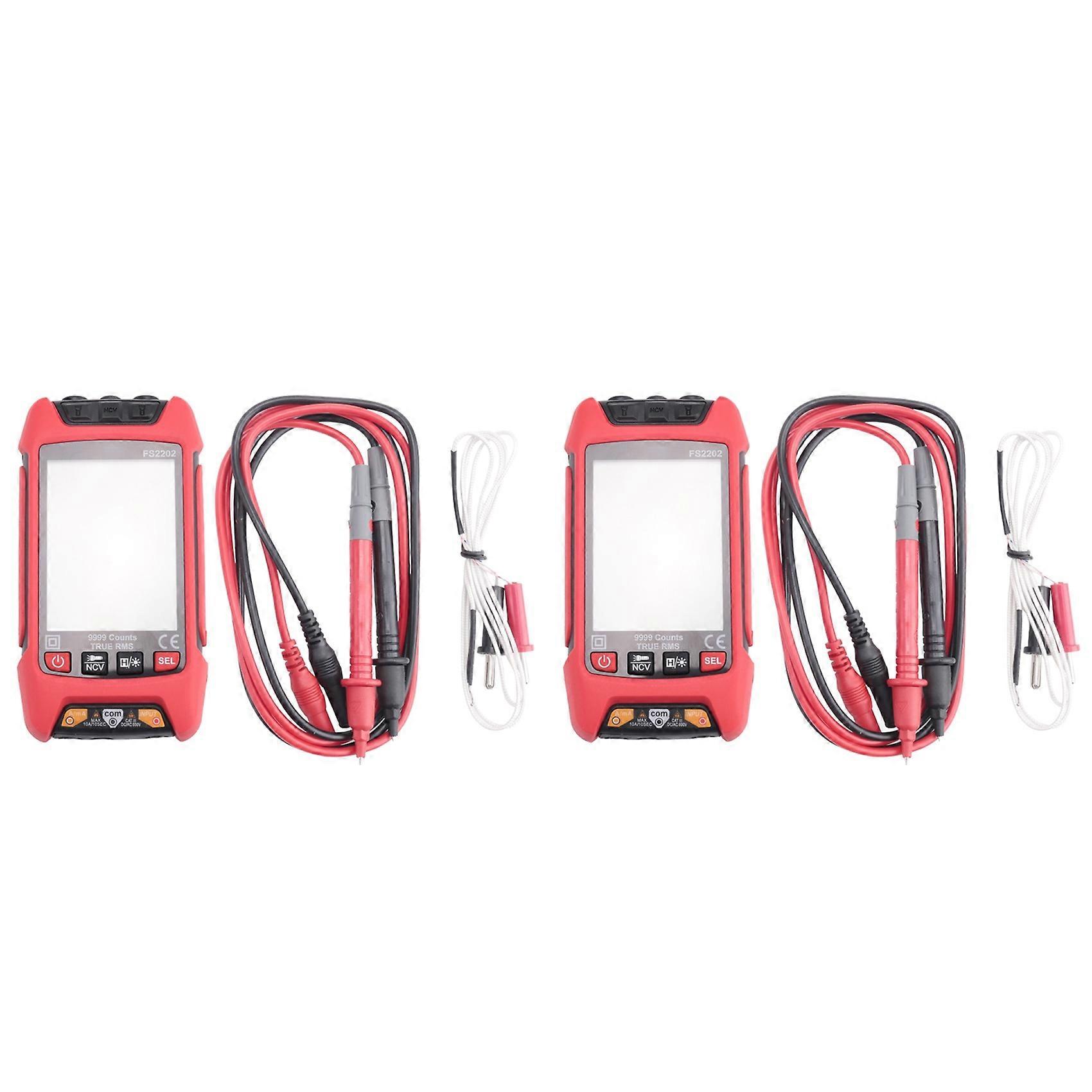 2X Digital Multimeter, 9999 Counts TRMS Auto-Ranging Voltmeter, Accurately Measures AC/DC Amp Ohm Voltage Meter