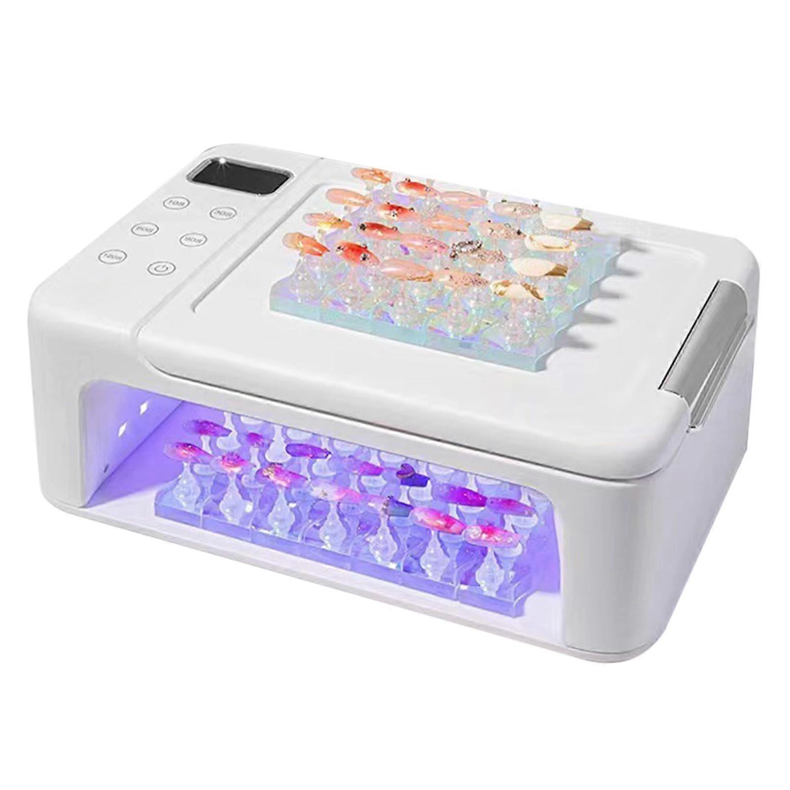 288W LED Nail Lamp for Gel Polish with LED Display, 63 Chips, 4 Timers, Fast Gel Curing for Salon