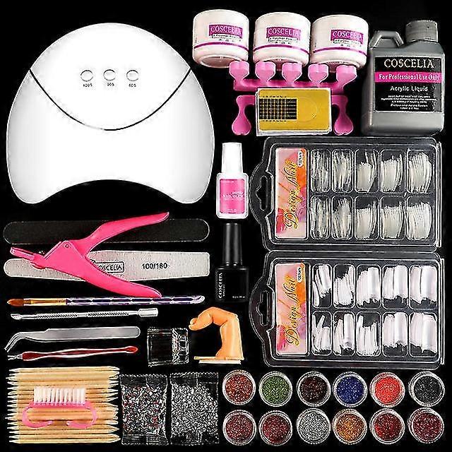 Professional Acrylic Nail Kit with Drill Machine and Tips for Manicure Set