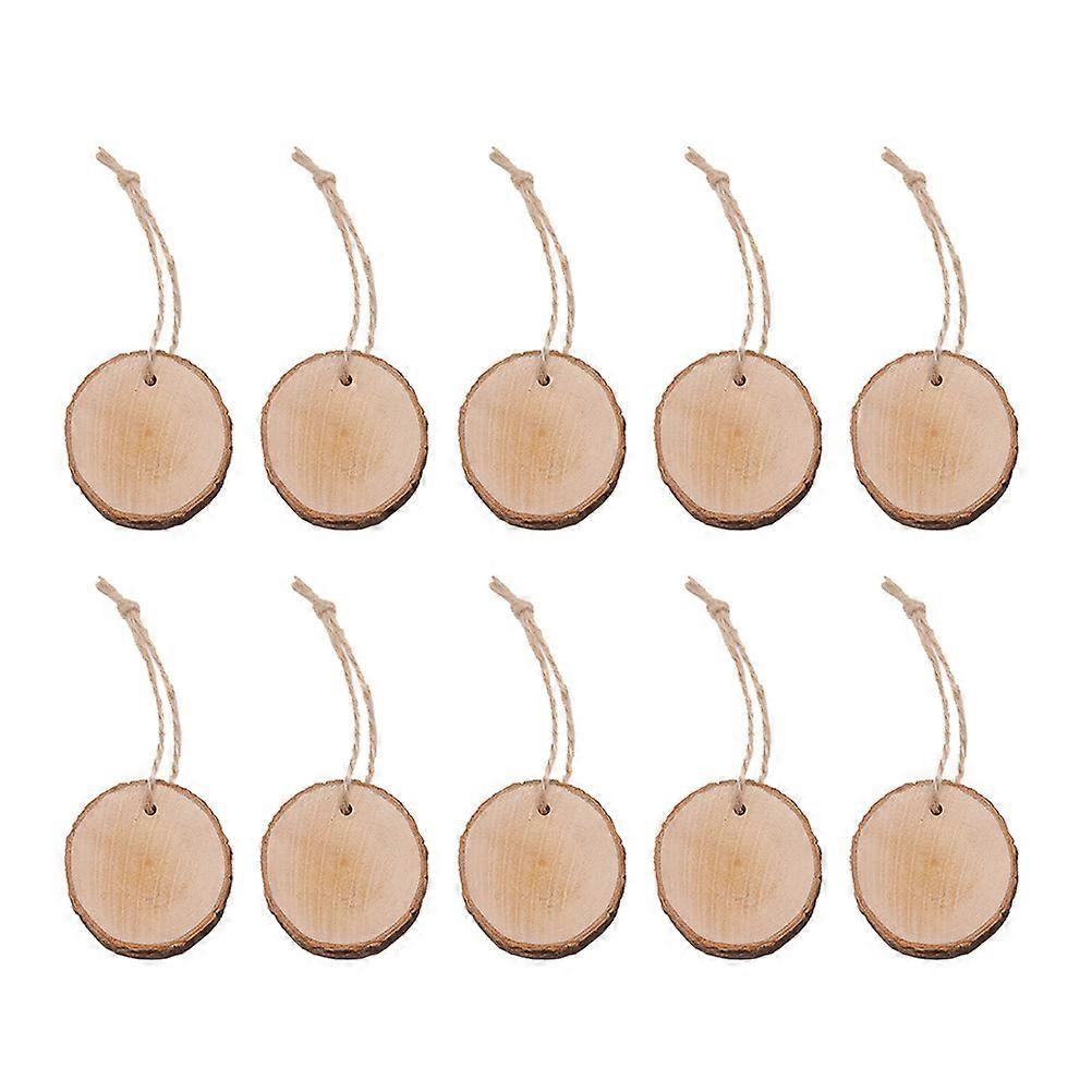 DIY Widget Round Wooden Pieces for Decorating 30Pcs Light Brown Rustic Home