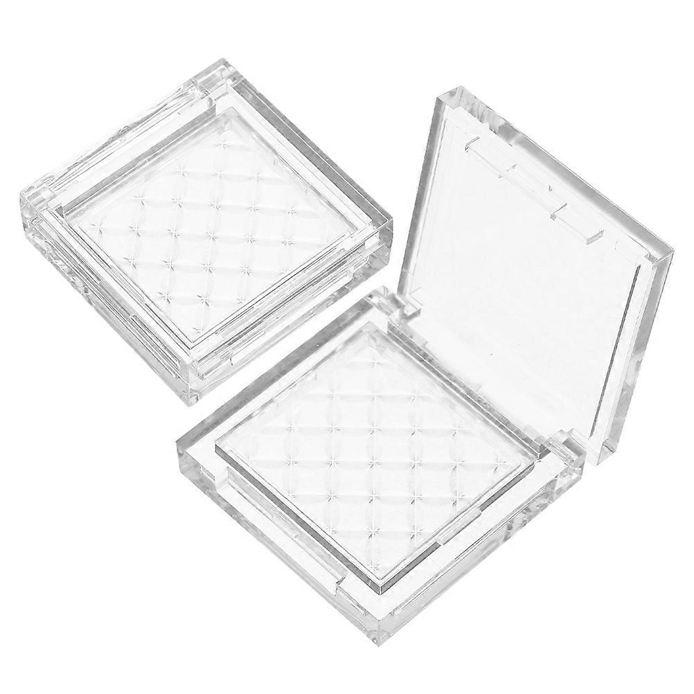 Transparent Plastic Eyeshadow Box Palette for Makeup Storage 2Pcs