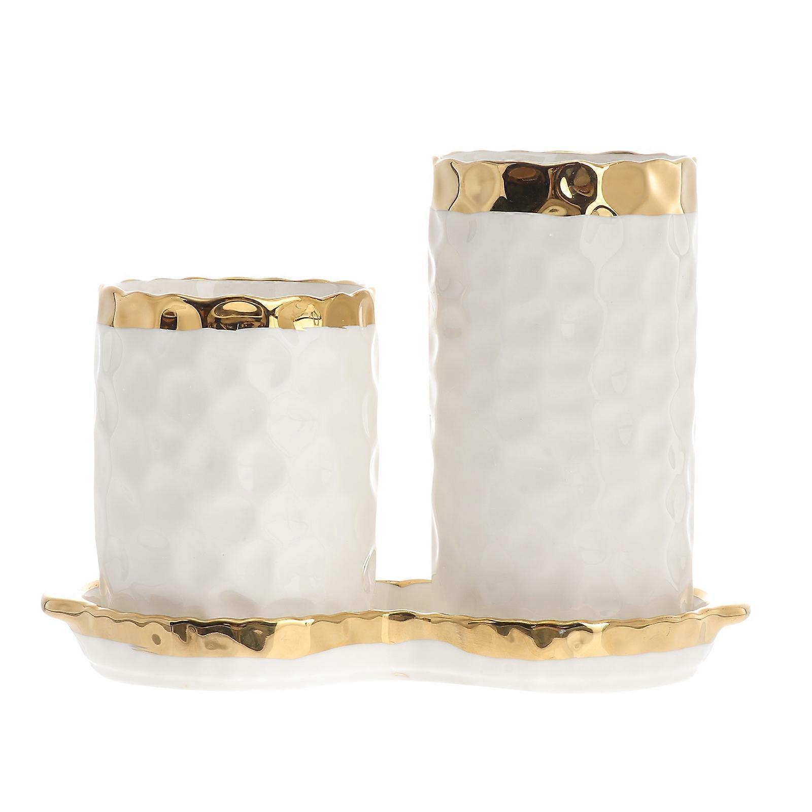 Multipurpose Ceramic Cutlery Holders For Use 21X15X13CM Square Drainage 1 Set