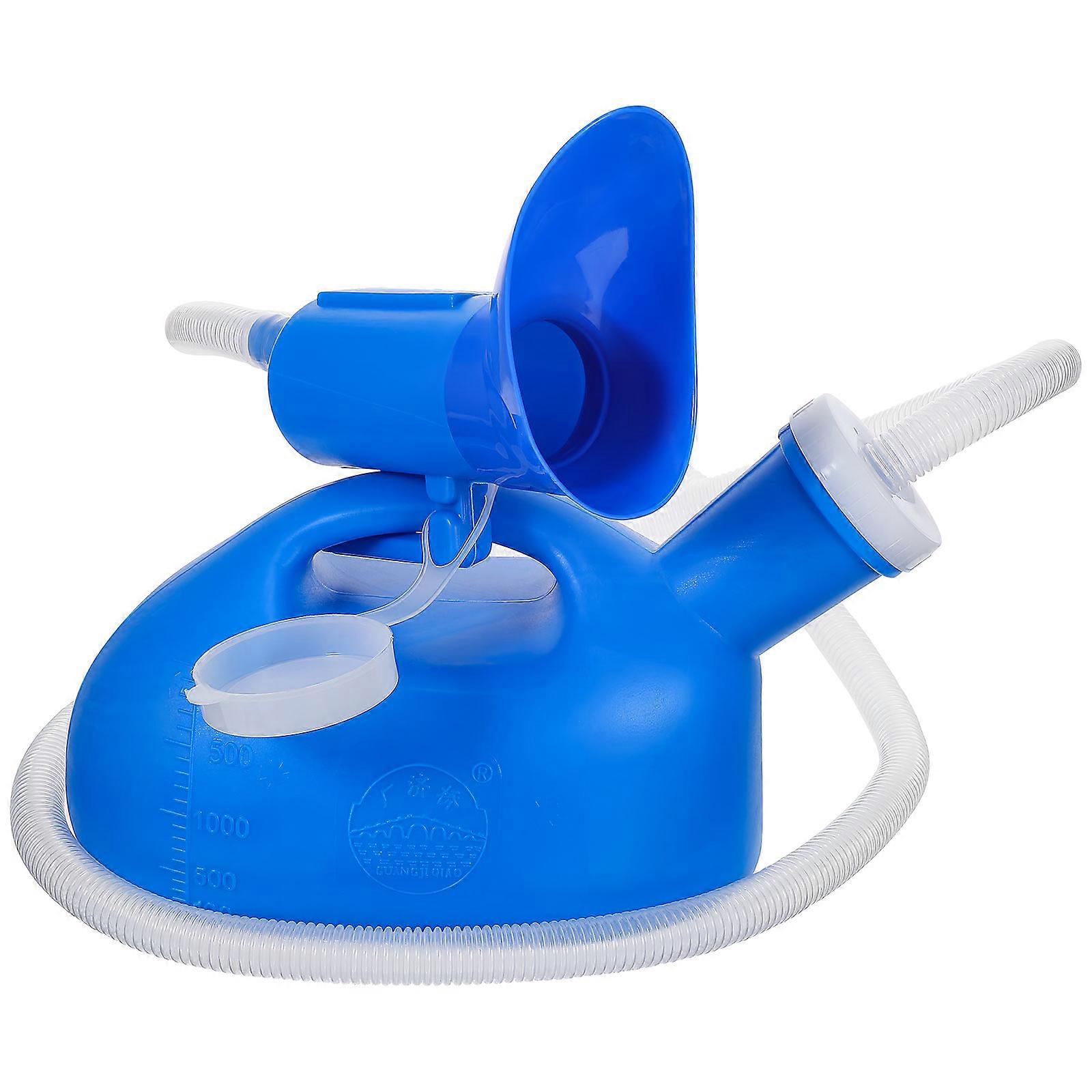 Reusable Portable Urinal Women Urinal Bottle for Travel Use 2000Ml Blue