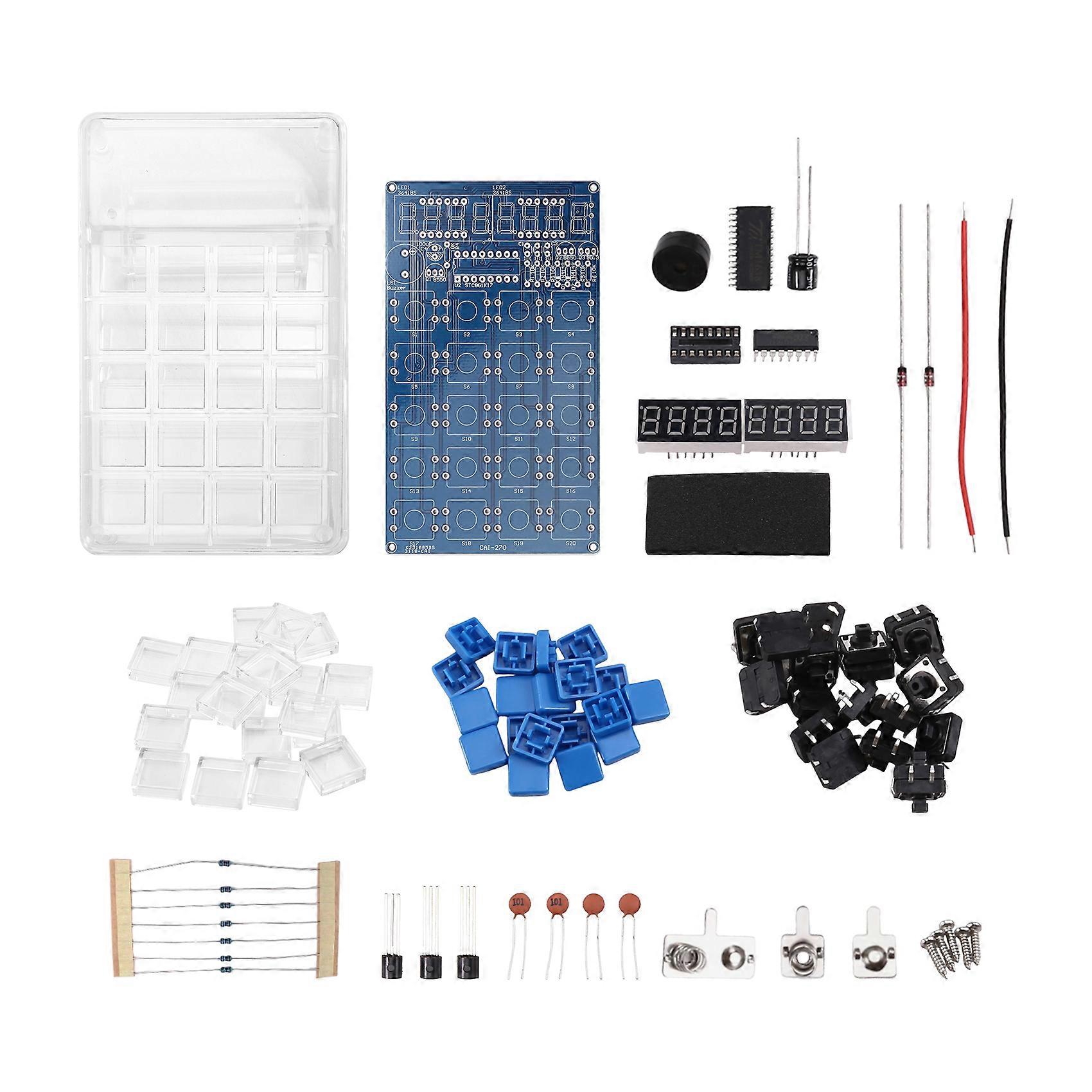 DIY Calculator Kit with LED Display Calculator Electronic Making Soldering Training Experiment Practice DIY Project C