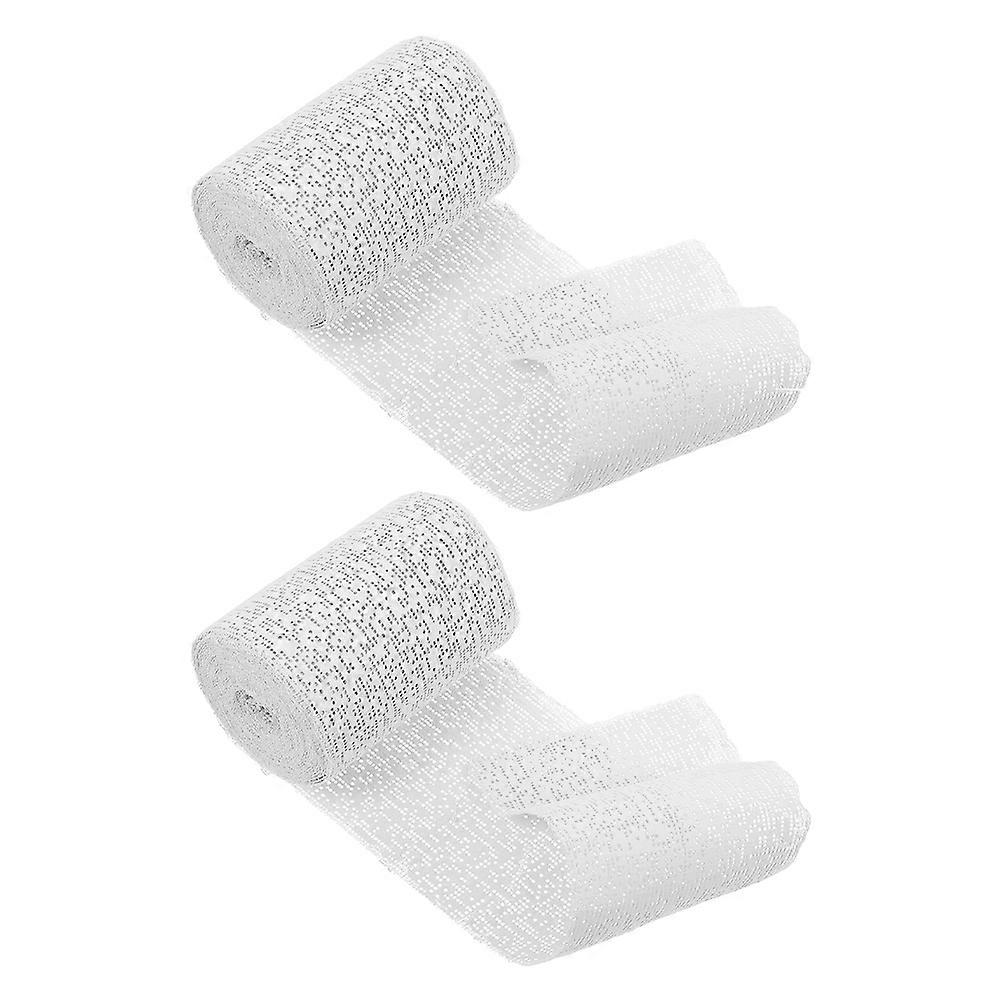 Plaster Strips Rolls for Body Molds and Scenery Construction White Fabric and Plaster for Mask Making 2 Rolls