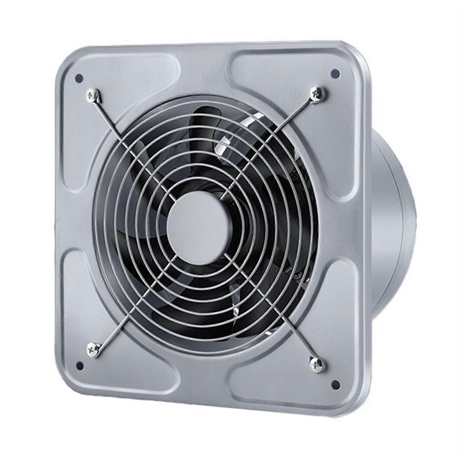 Exaustor de parede de 8 polegadas com fluxo de ar potente, baixo ruído e válvula automática para cozinha e banheiro.