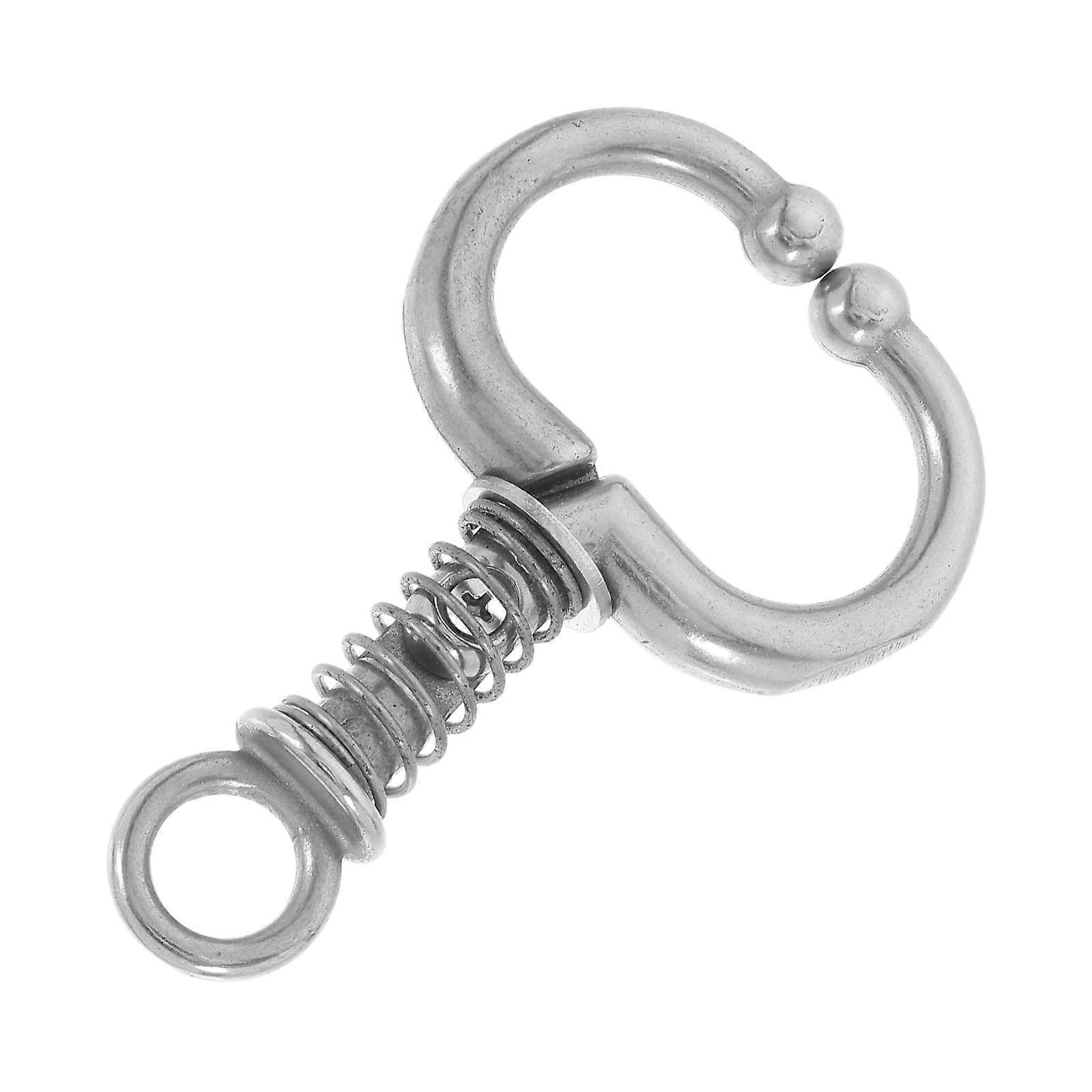 Stainless Steel Cow Nose Ring with Traction Spring-Loaded Ring for Cattle