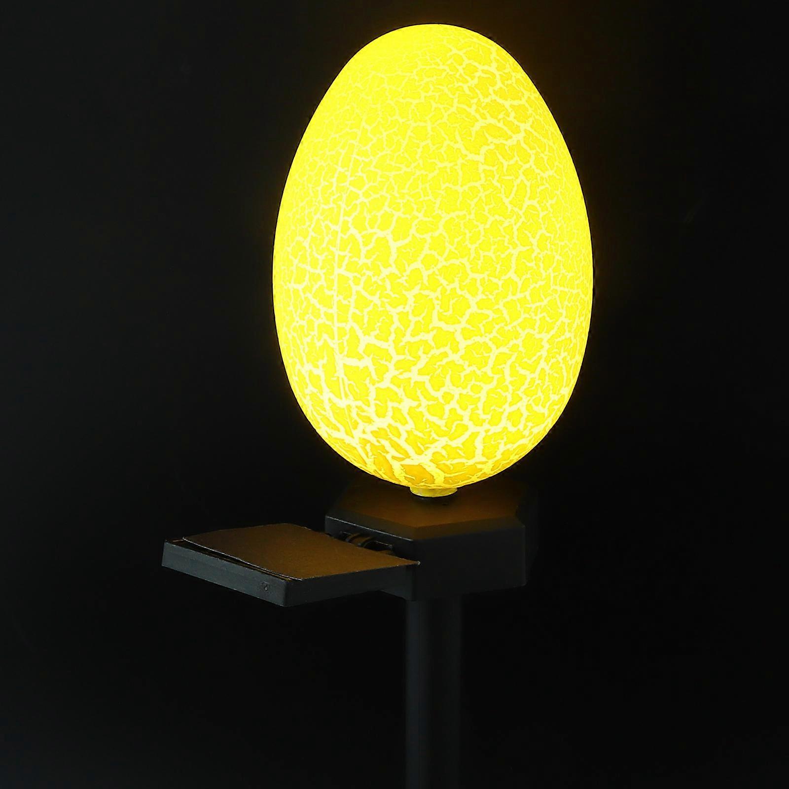 Yellow Easter Solar Lights Outdoor Egg Light with Ground Stake