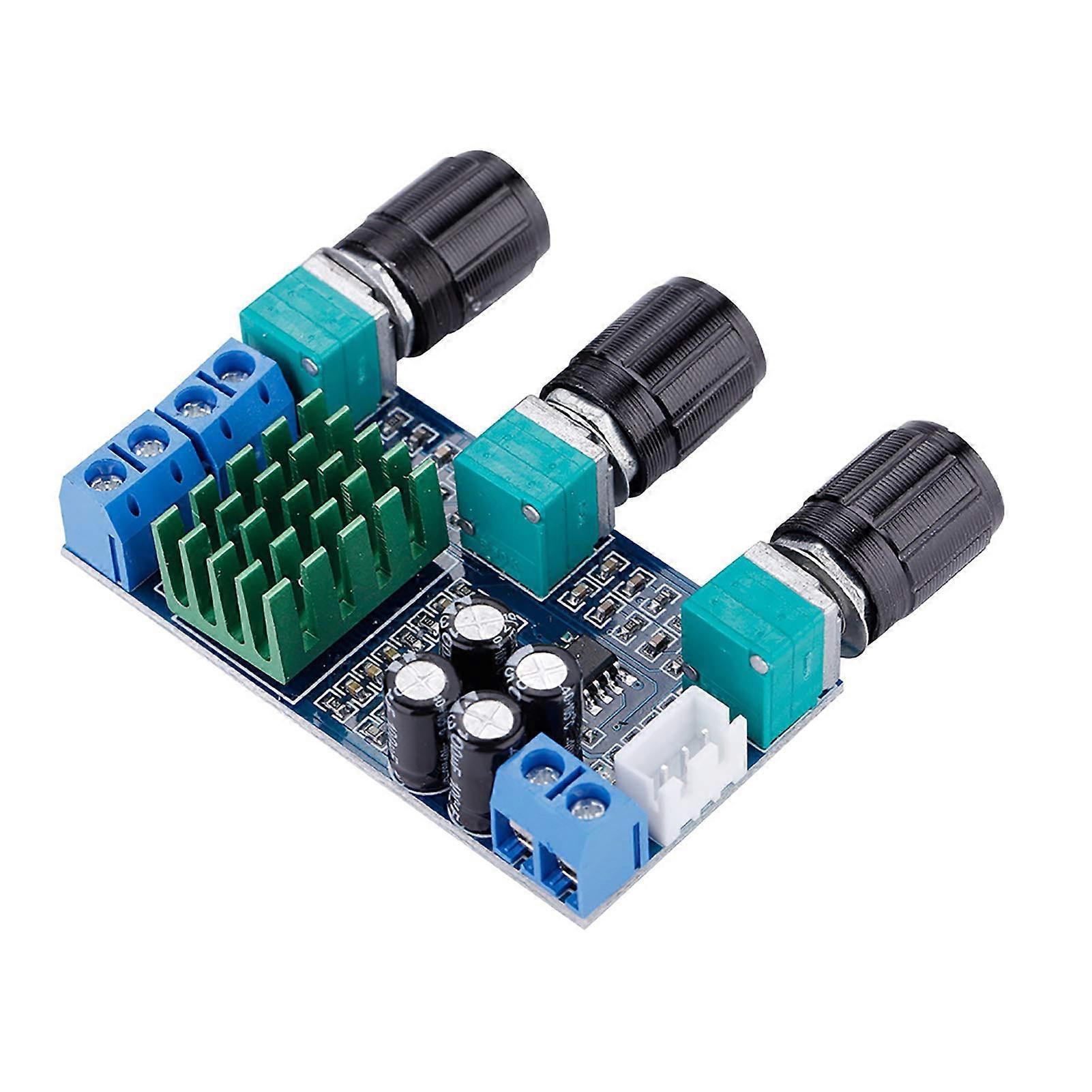 80W Dual Channel Digital Audio Amplifier Board with Clear Stereo Sound and Adjustable Bass Treble for Home Audio