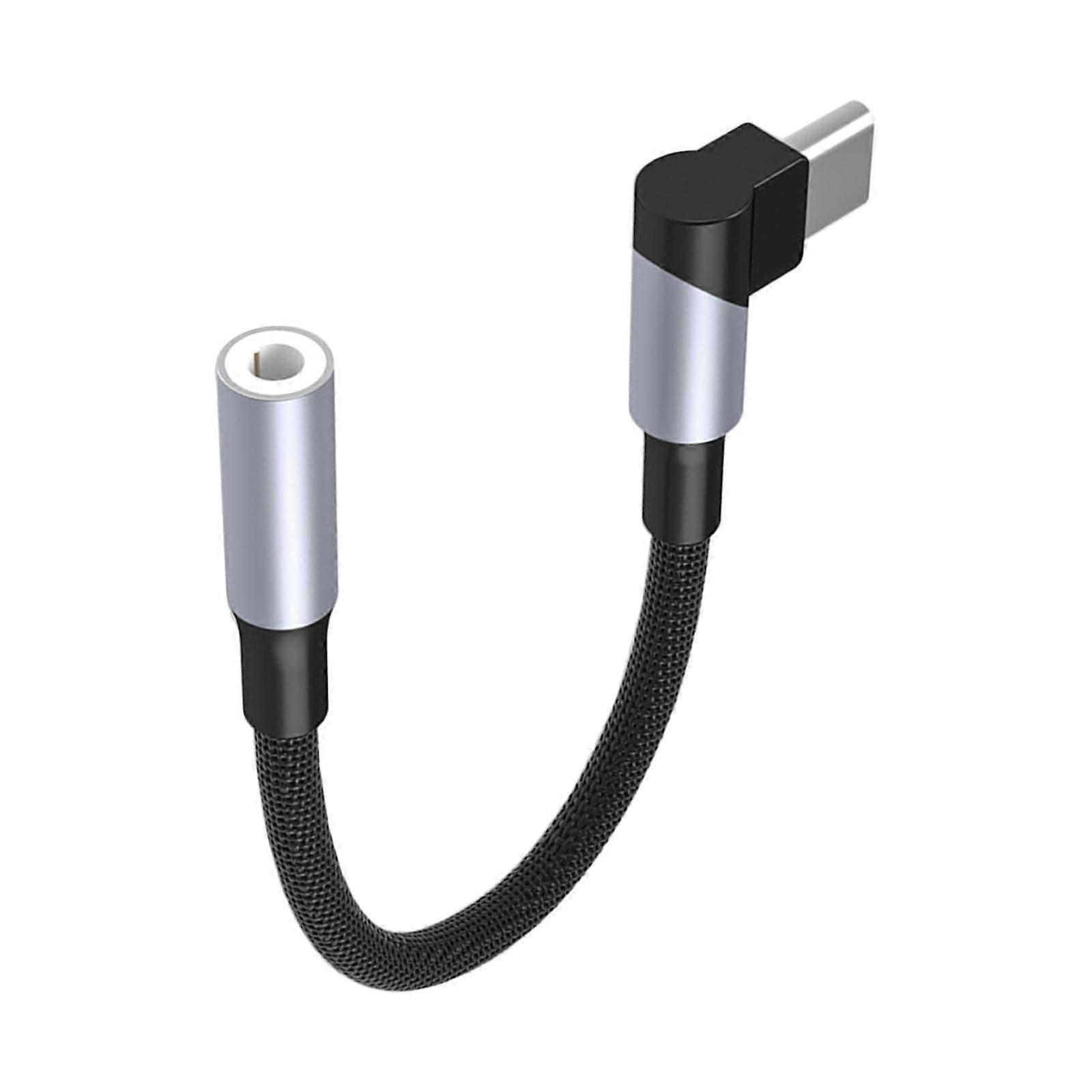 Portable 90 Degree Type C Male To 3.5mm Female Sound Adapter For Music And Call Management USBC Audio Adapter for MacBook