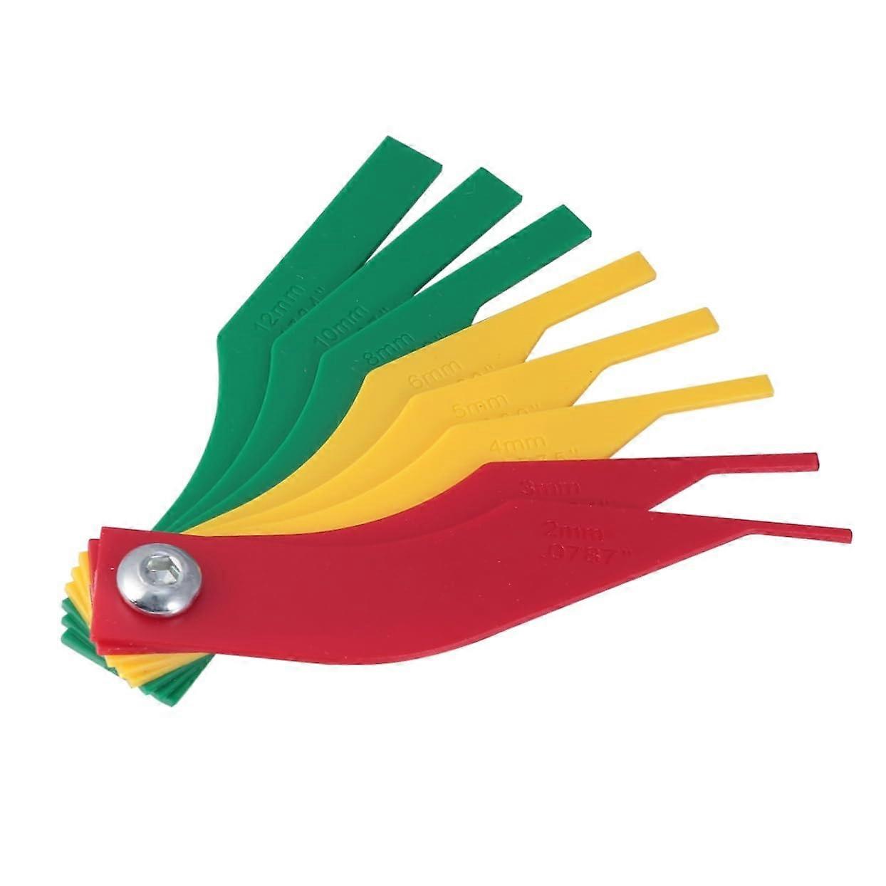Brake Pad Thickness Gauge with Color Coded Scale for Accurate Brake Inspection and Wear Measurement