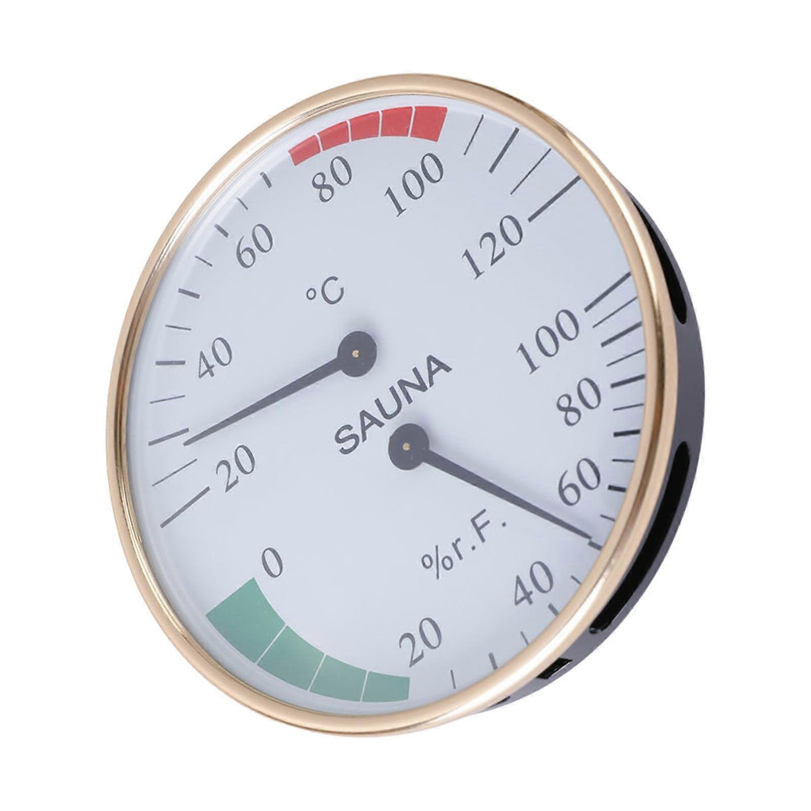 2in1 Sauna Thermometer Hygrometer with Accurate Heat Resistant Temperature and Humidity Gauge for Home Spa and Sauna Room