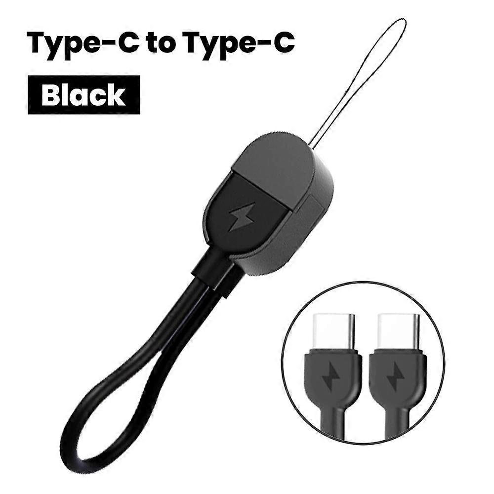 PD 60W USB C to C Fast Charging Data Cable 16cm Short Portable Keychain Cord For iPhone 15 16 Samsung Xiaomi Huawei USB C Cable