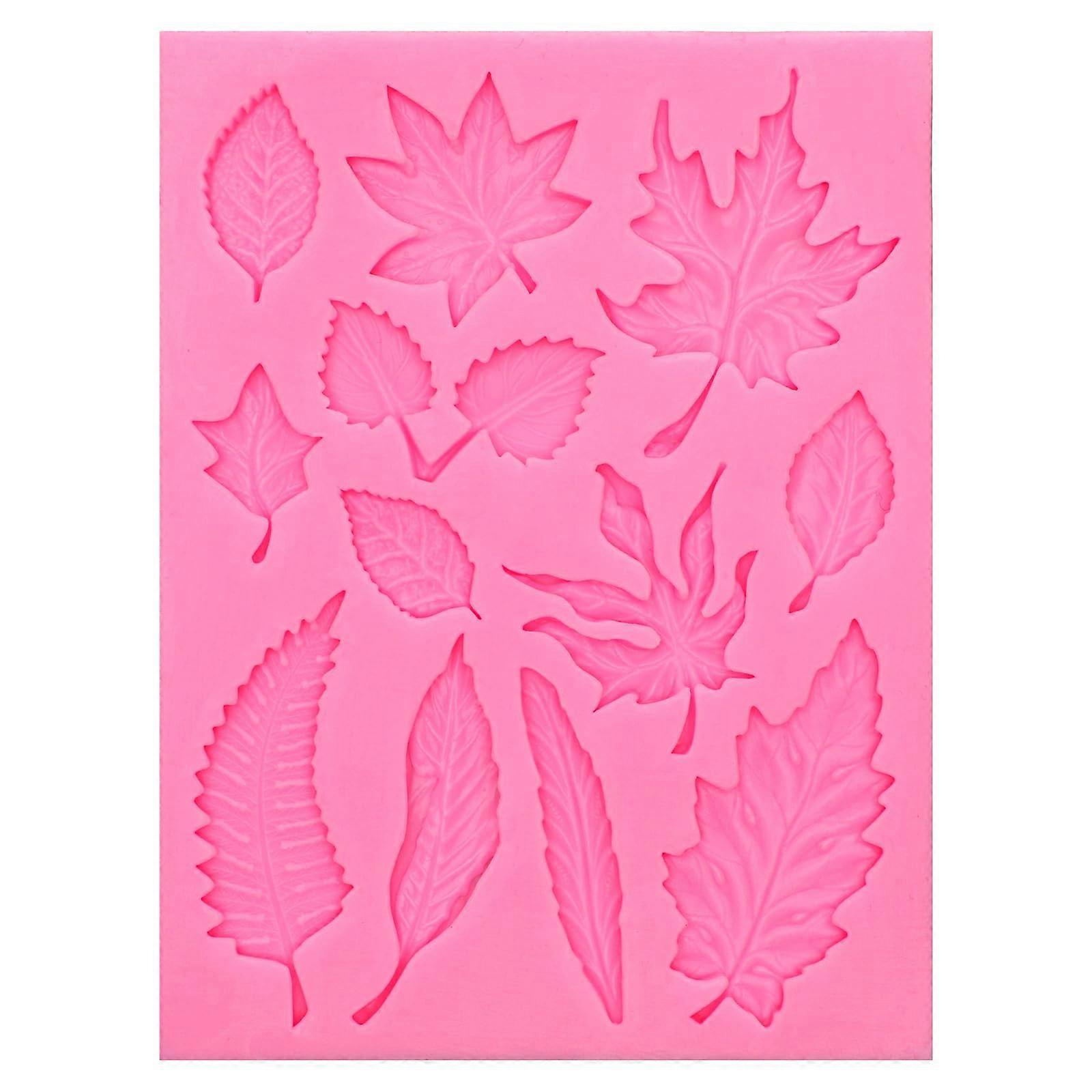 Silicone Leaf Mold for Fondant Cake Decorating, Maple Leaves Chocolate Candy DIY Crafts