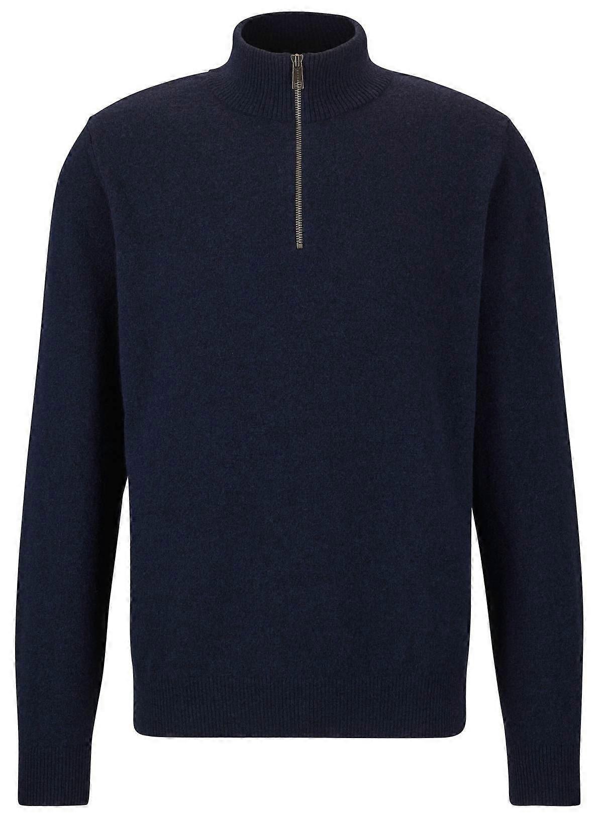 Falke Lambswool Half-Zip Sweater - Space Blue