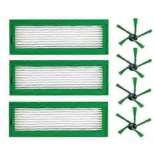 HEPA Filter and Side Brush Set for Vorwerk Kobold VR200 Enhanced Cleaning Efficiency