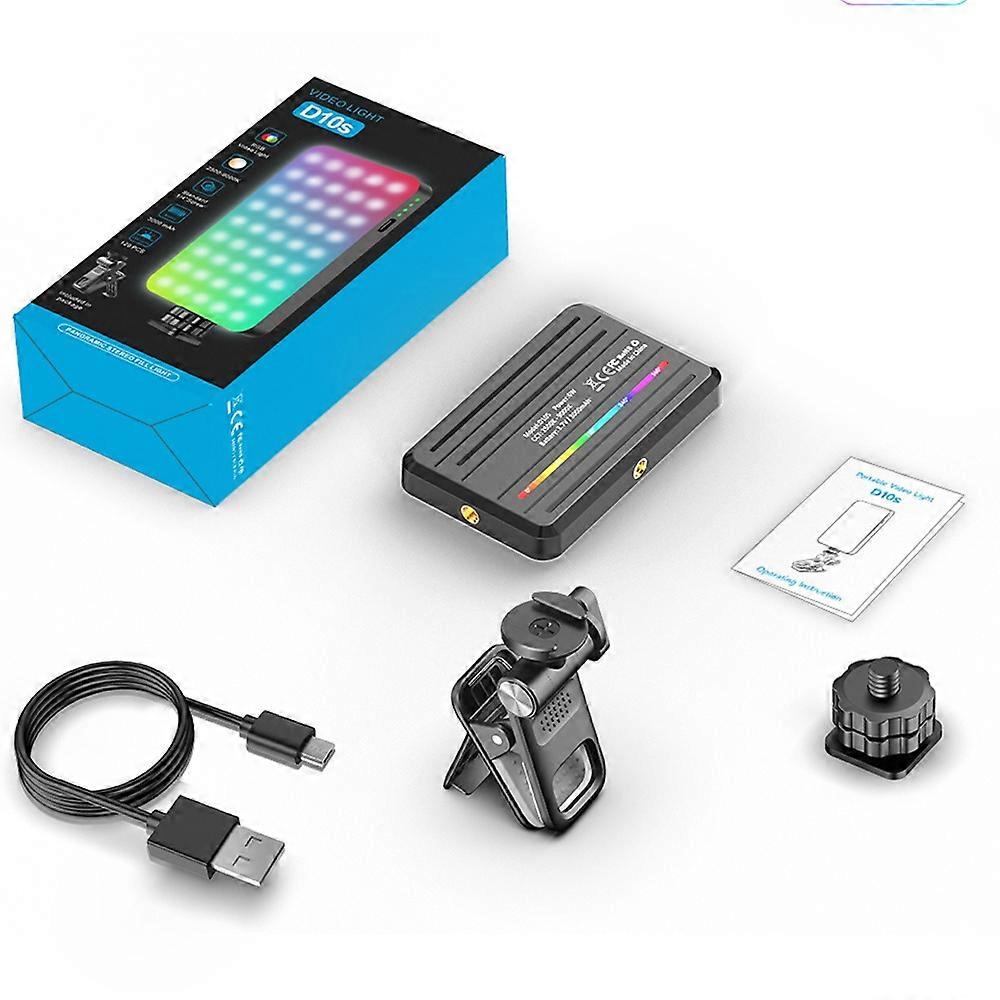 D10S 10 Dynamic Effects Pocket Light 180 Degree Adjustable RGB LED Fill Light