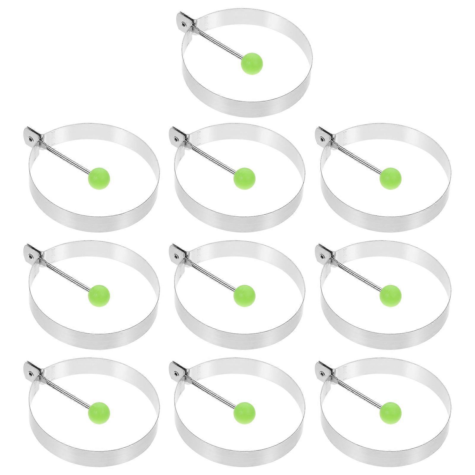 Omelet Shaper Egg Cooking Rings Stainless Steel Kitchen Use Baking 10Pack