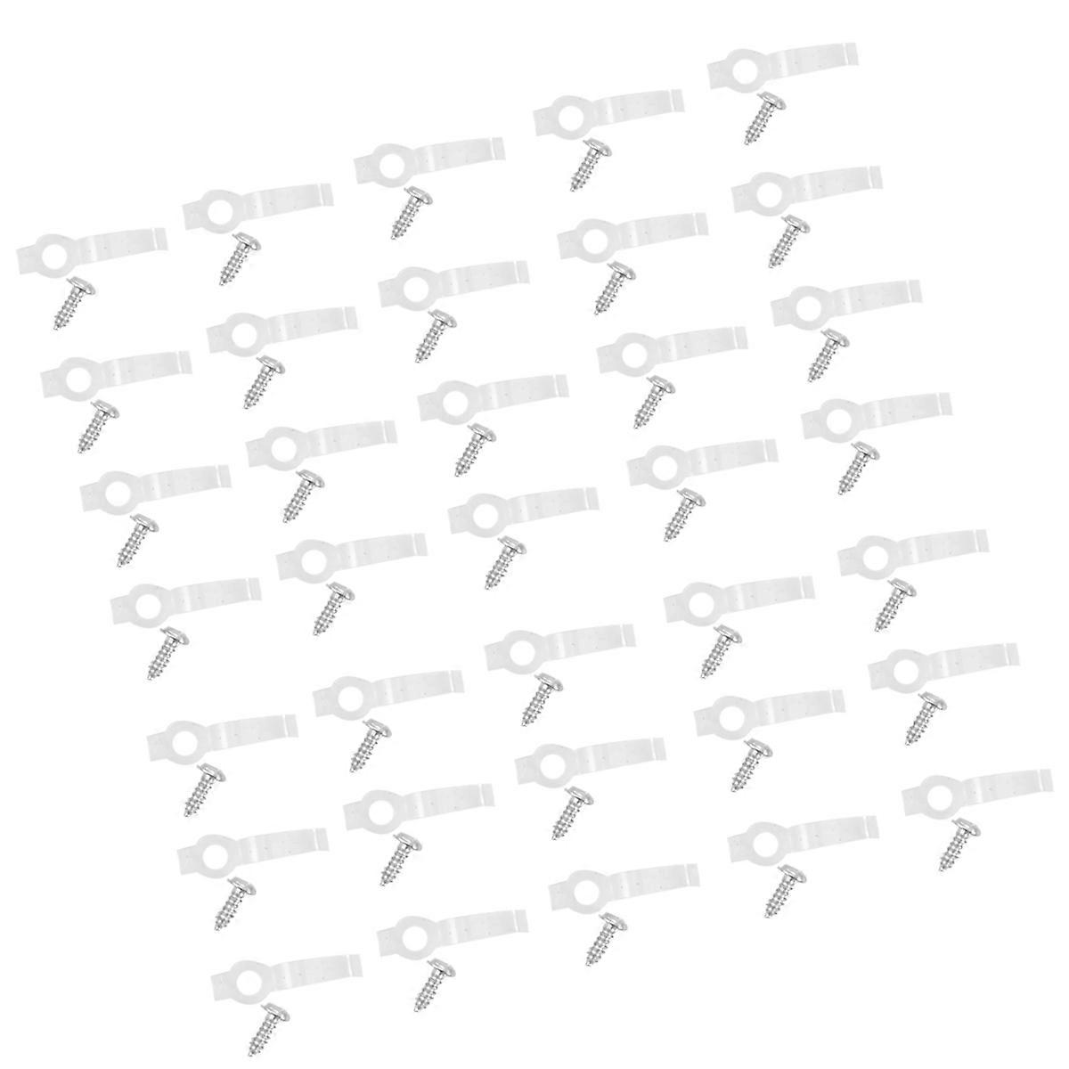 LED Strip Light Clips Transparent Fixer Clip with Screw 200Pcs Pack for Light Use