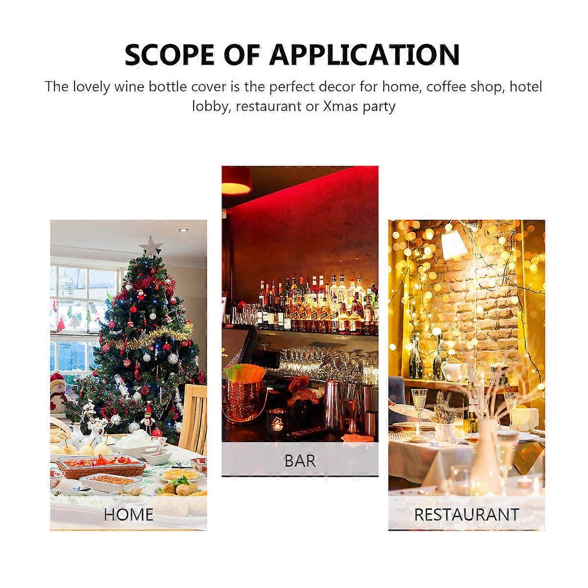 Wrap Knitted Fabric Red Cover Protective For Restaurant 1Pc