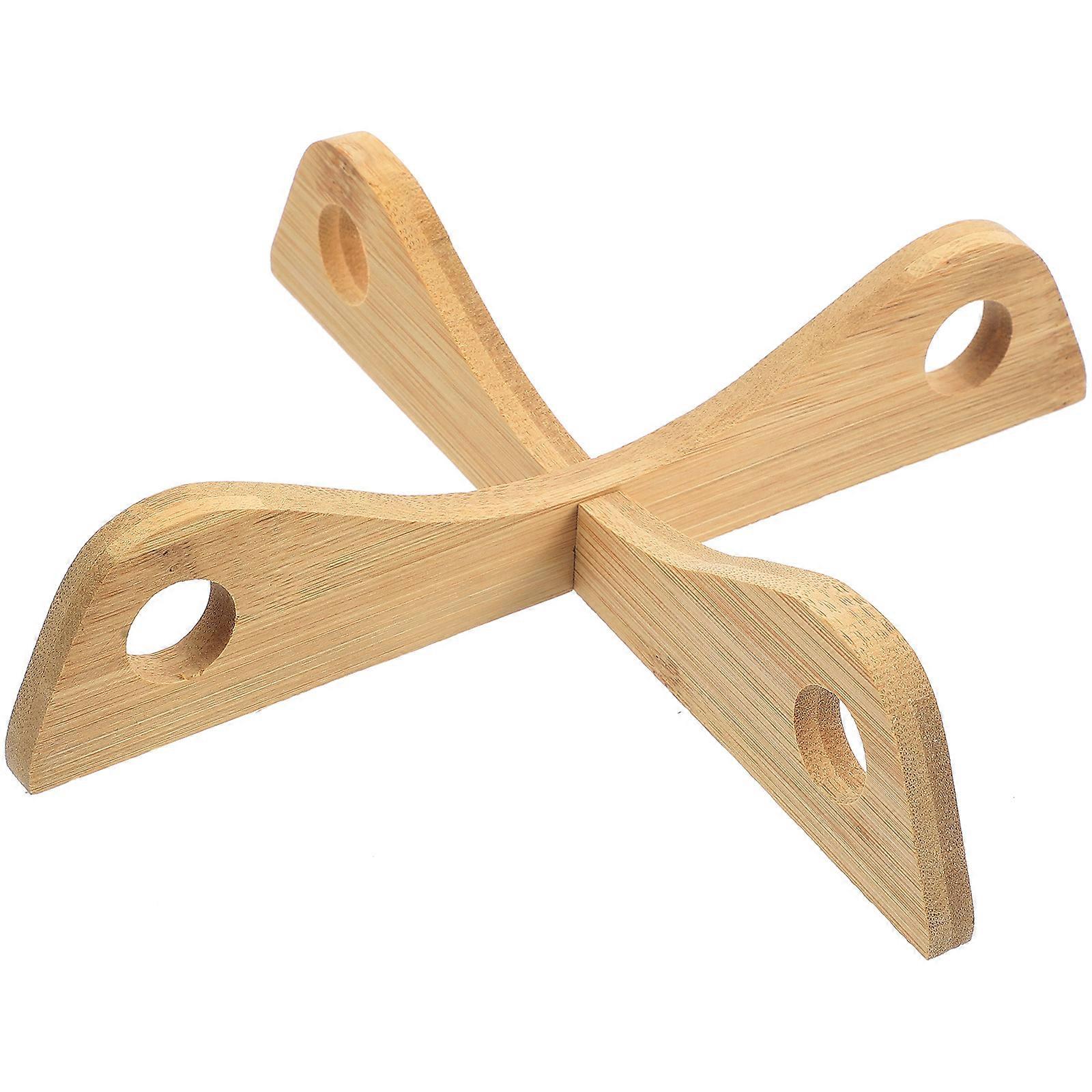 Holder for Kitchen Use 2Pcs Household Pan Rack in Beige