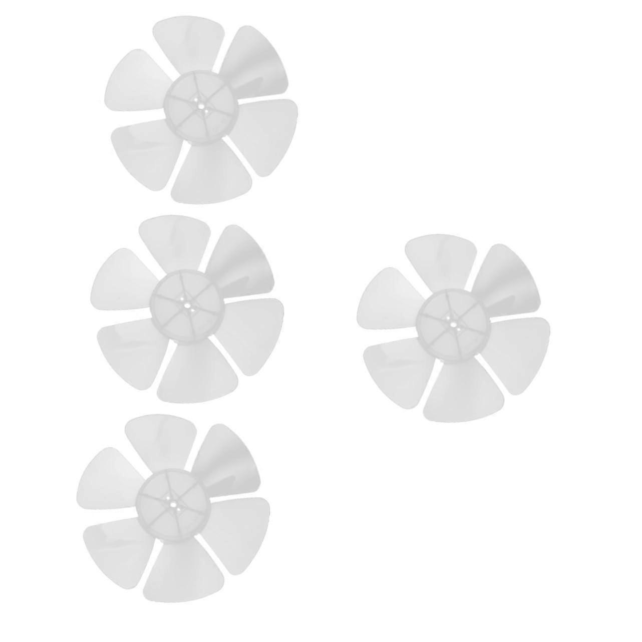 4pcs Pedestal Fan Replacement Blades Durable Plastic Easy Install for Table Fan Silent Use