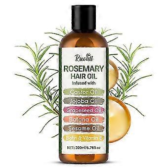 Pure Rosemary Oil For Hair Growth With Castor, Batana, Jojoba Oil - Infused With Biotin & Vitam 26s
