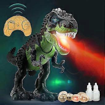 2025 Fjärrstyrda dinosaurieleksaker för barn 3-5 5-7 8-12, Stora RC Vandrande Robot T-rex Dinosaurieleksaker, Simulerad Flammspray, Äggläggning, Ljus & Rytande