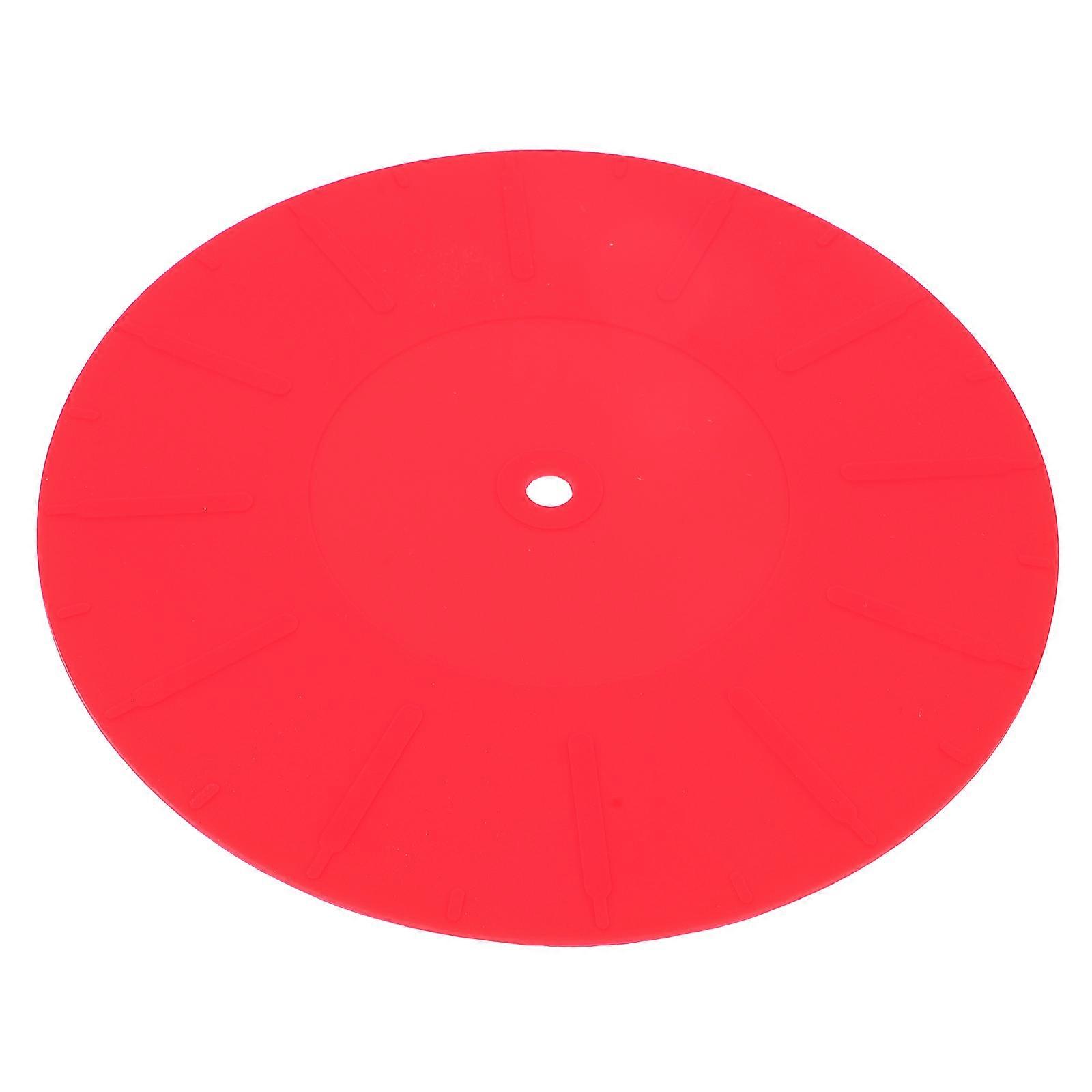 Record Mat Disc Protective Mat for Turntable Platter Pad Silicone Red