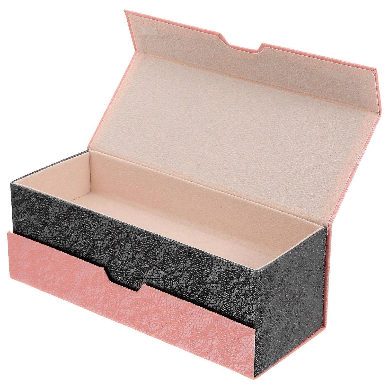 Eyeglasses Case Double Layer Sunglasses Case for Storage Glasses Portable Pink