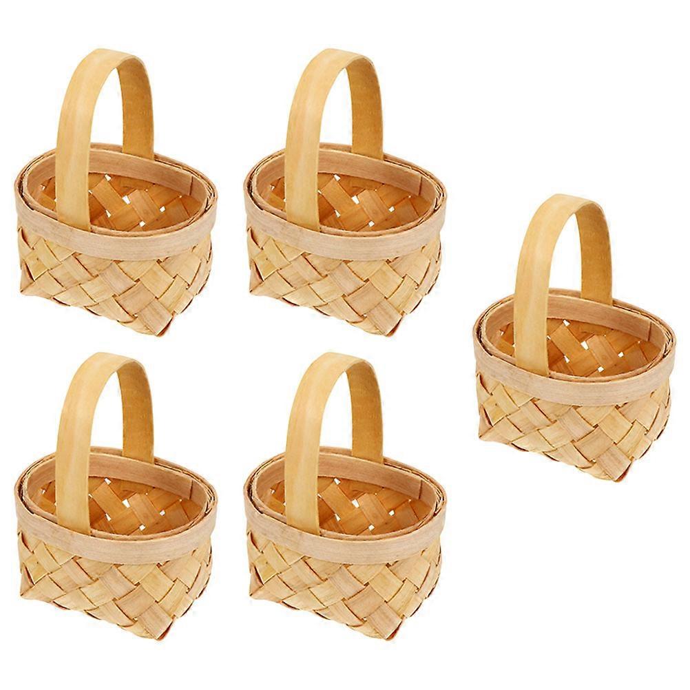 Mini Woven Basket Candy Packaging 10Pcs for Party Rustic Decoration