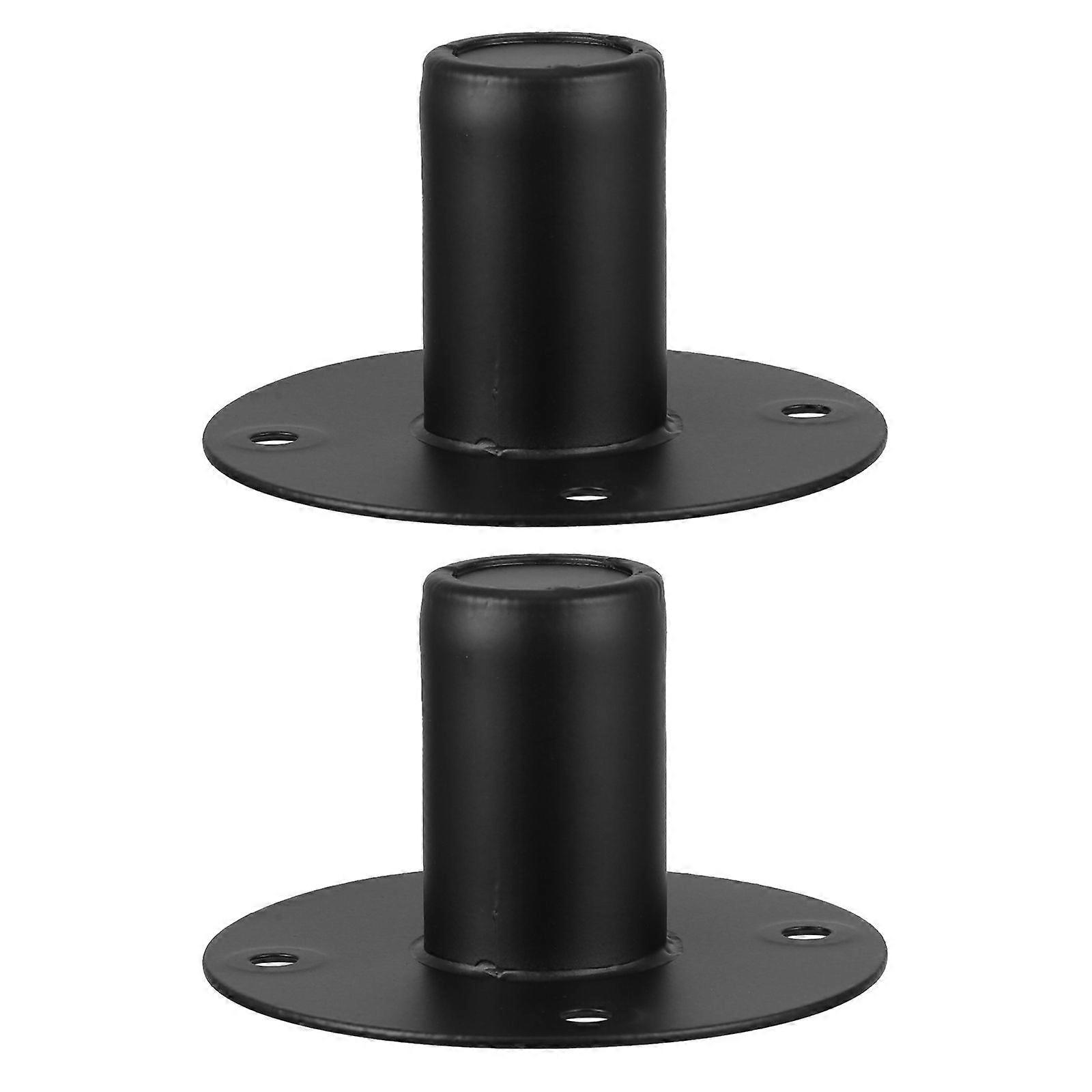 2pcs Speaker Audio Mounting Stand Base Iron Speaker Flat Bracket For Stability Replacement Accessory For Home Audio 4.24x2.36"