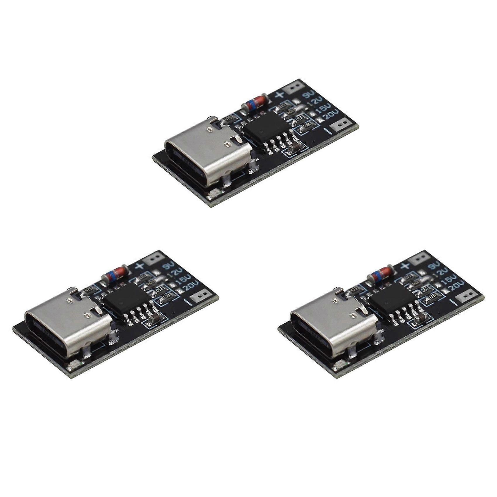 3Pcs PD/QC/AFC/PPS/FCP Type-C Decoy Board USB-C Boost Module Type-C Trigger Polling Detector Power Fast Charging Board