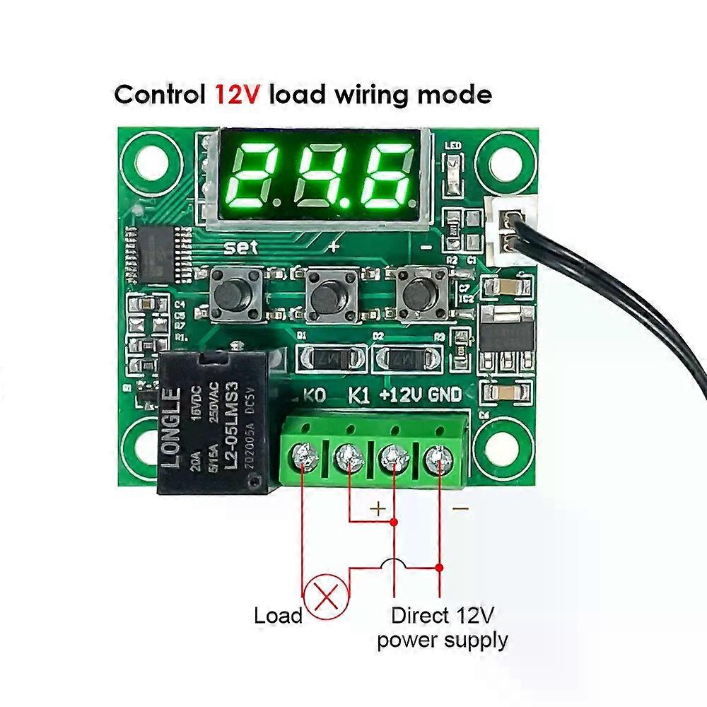 W1209 DC 5V 12V 24V Heat Cool Temp Thermostat Temperature Control Switch Temperature Controller Thermometer Thermo NTC Sensor