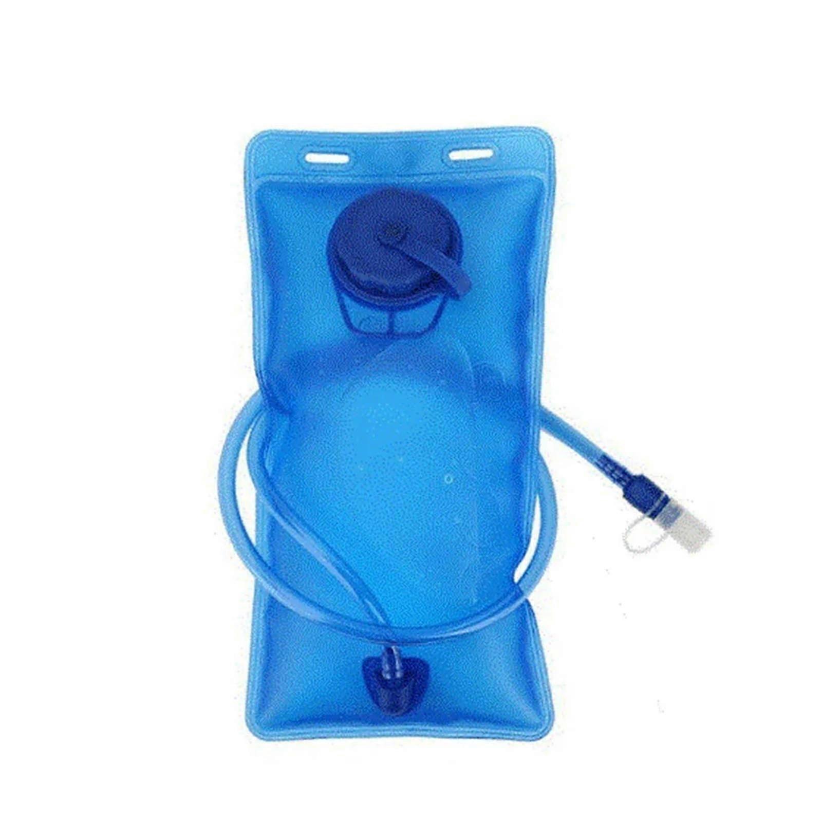 2L Hydration Bladder with Long Drinking Tube for Running or Hiking Backpack, Large Opening, Blue