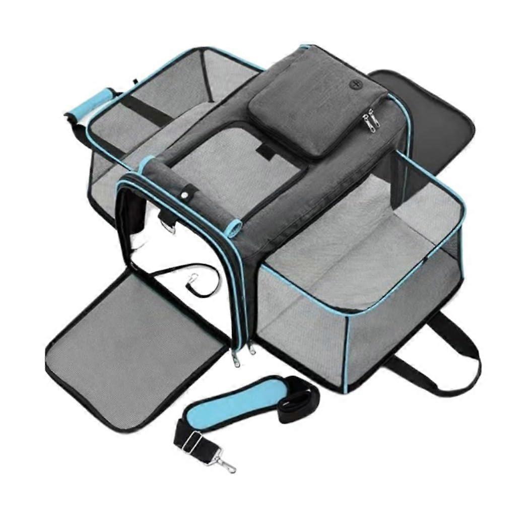 Pet Backpack Carrier Front and Back Expandable Breathable Mesh Cat Travel Backpack for Dogs