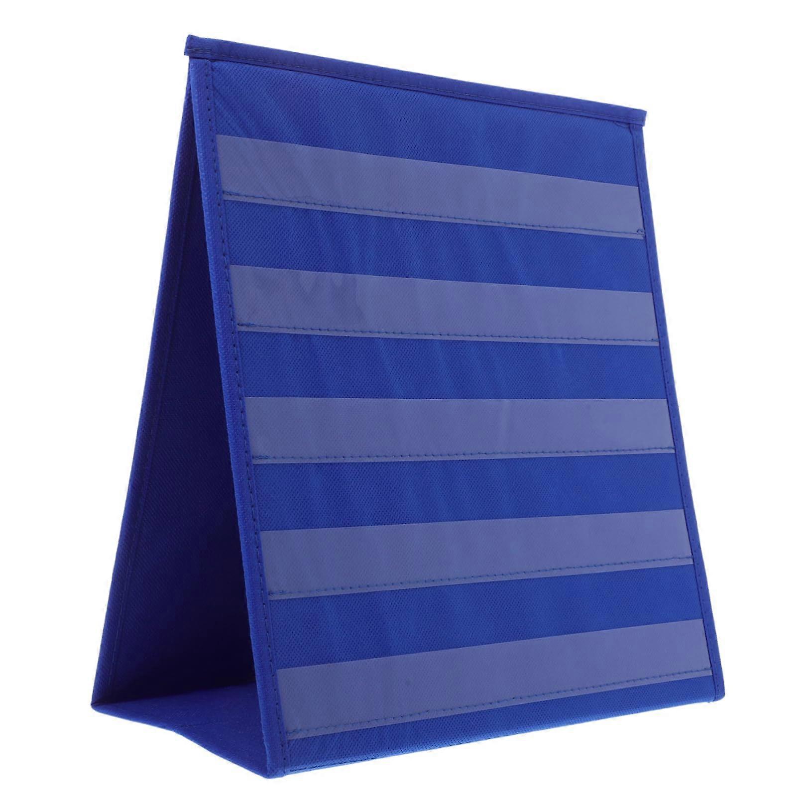 Double Sided Desktop Pocket Chart Stand with Triangular Base for Classroom Schedule and Cards